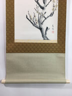 Japanese Hanging Scroll Vtg Kakejiku Kakemono Plum Blossom SC712