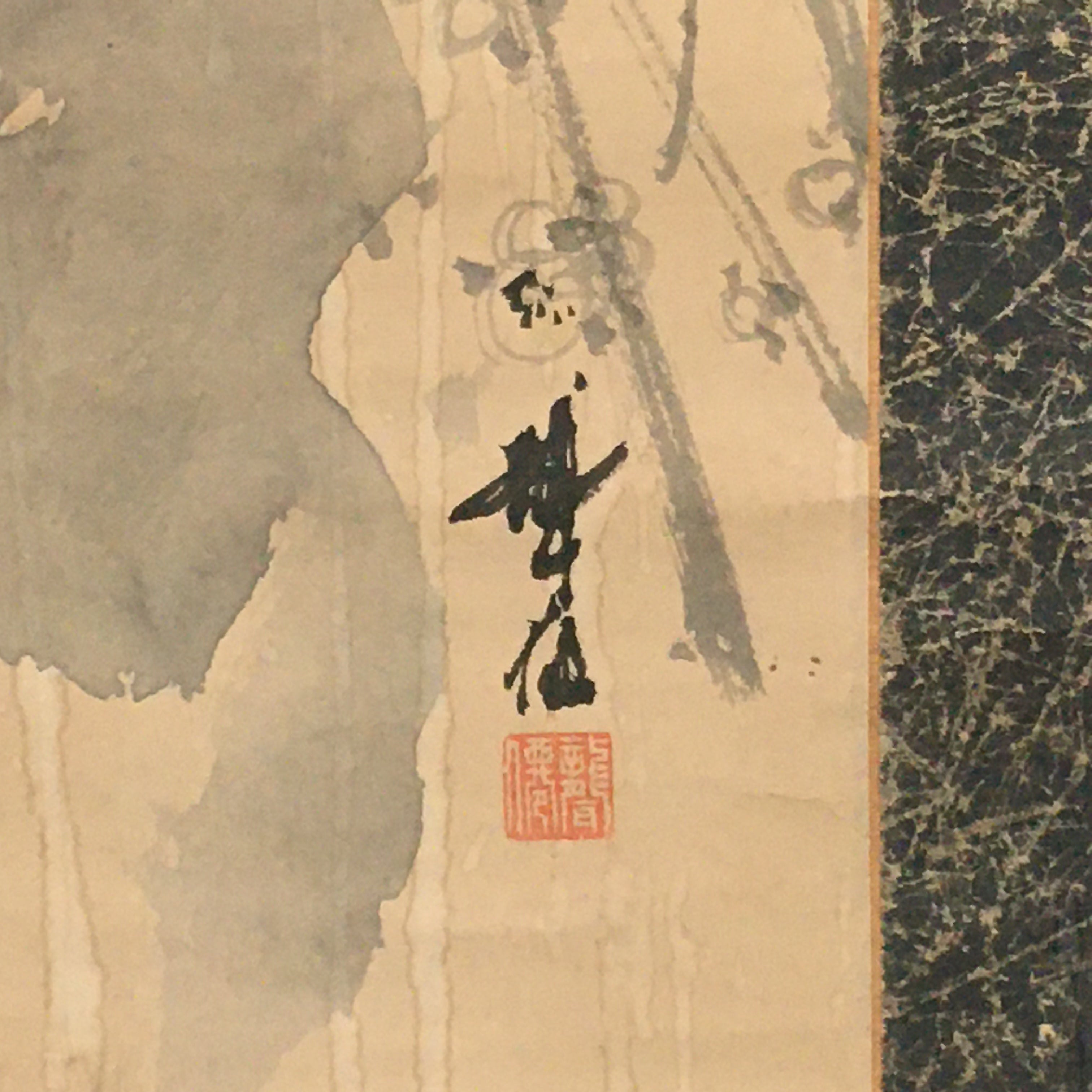 Japanese Hanging Scroll Vtg Kakejiku Kakemono Plum Blossom SC755