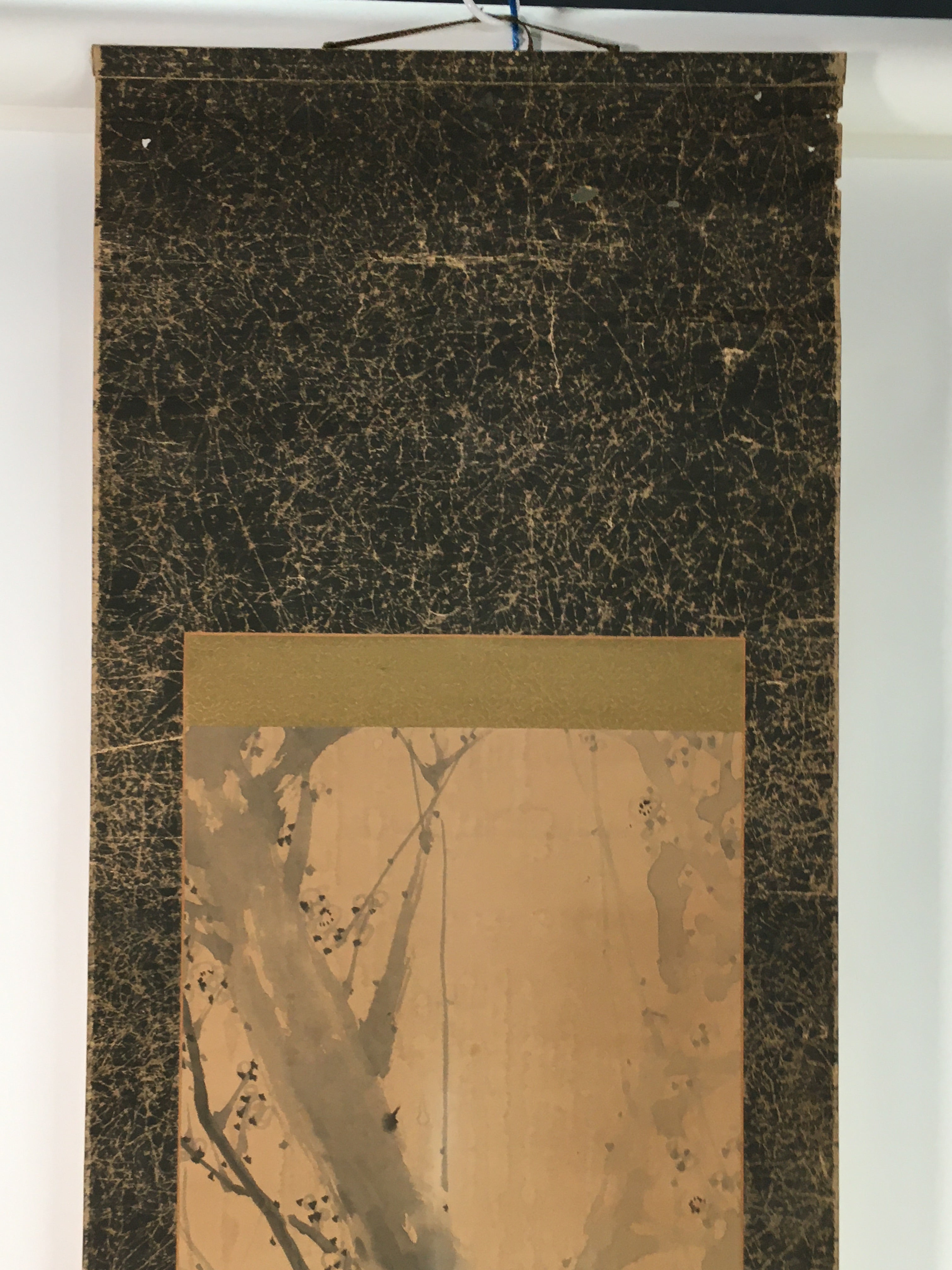 Japanese Hanging Scroll Vtg Kakejiku Kakemono Plum Blossom SC755