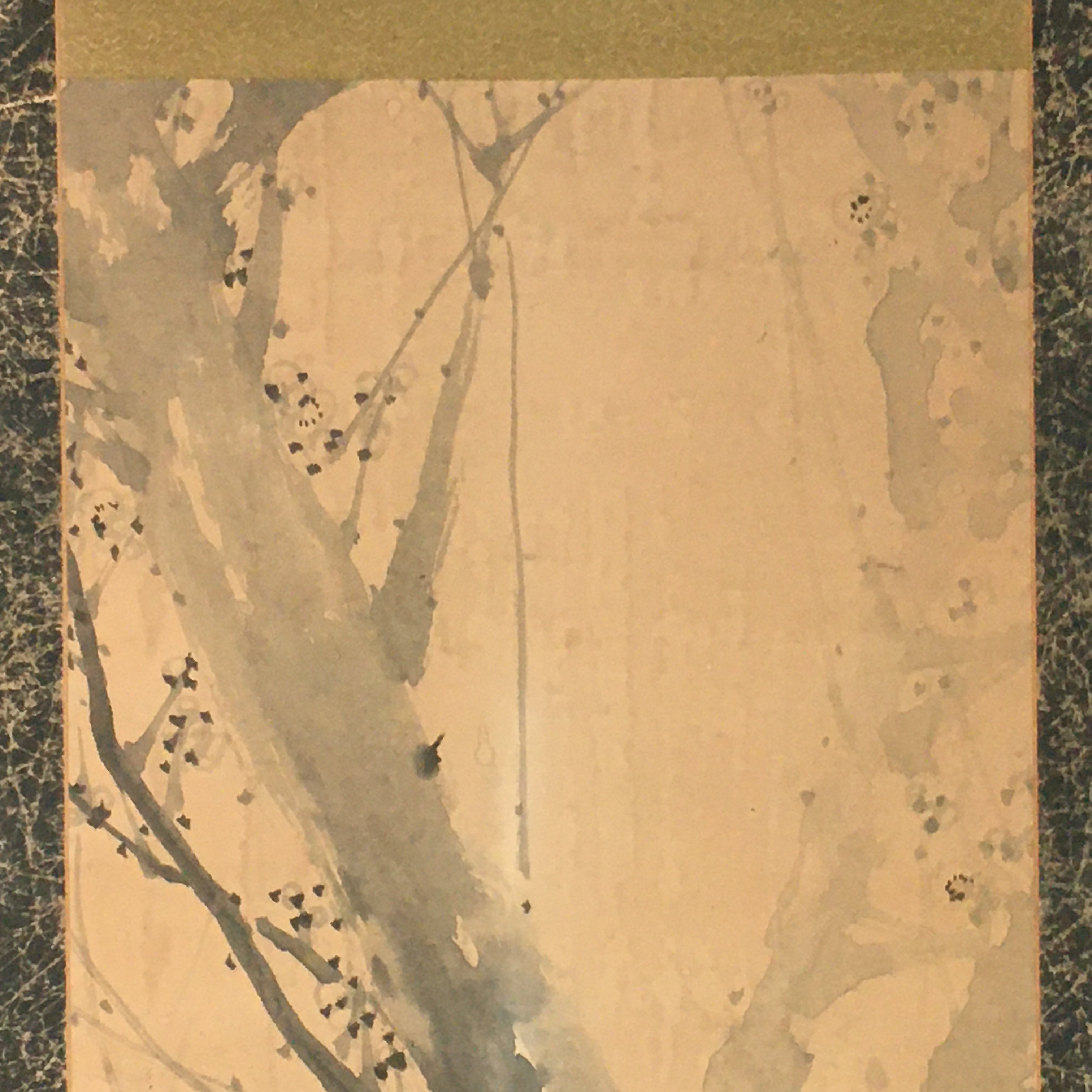 Japanese Hanging Scroll Vtg Kakejiku Kakemono Plum Blossom SC755