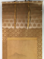 Japanese Hanging Scroll Vtg Kakejiku Kakemono Sansui Mountain Trees Valley SC724