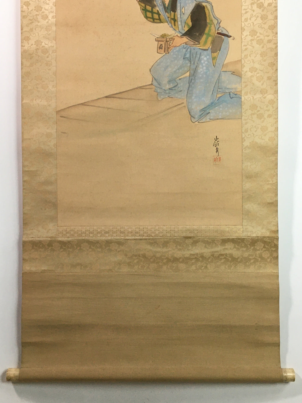 Japanese Hanging Scroll Vtg Kakejiku Kakemono Sestubun Demon SC727