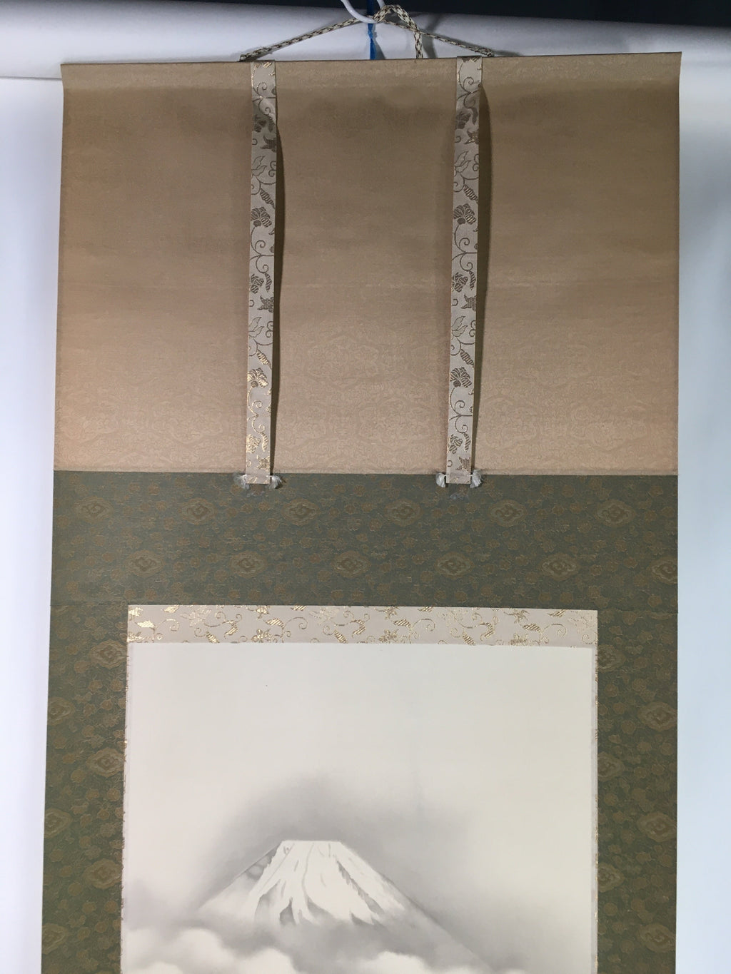 Japanese Hanging Scroll Vtg Kakejiku Kakemono Suiboku-Gan Mountains SC732