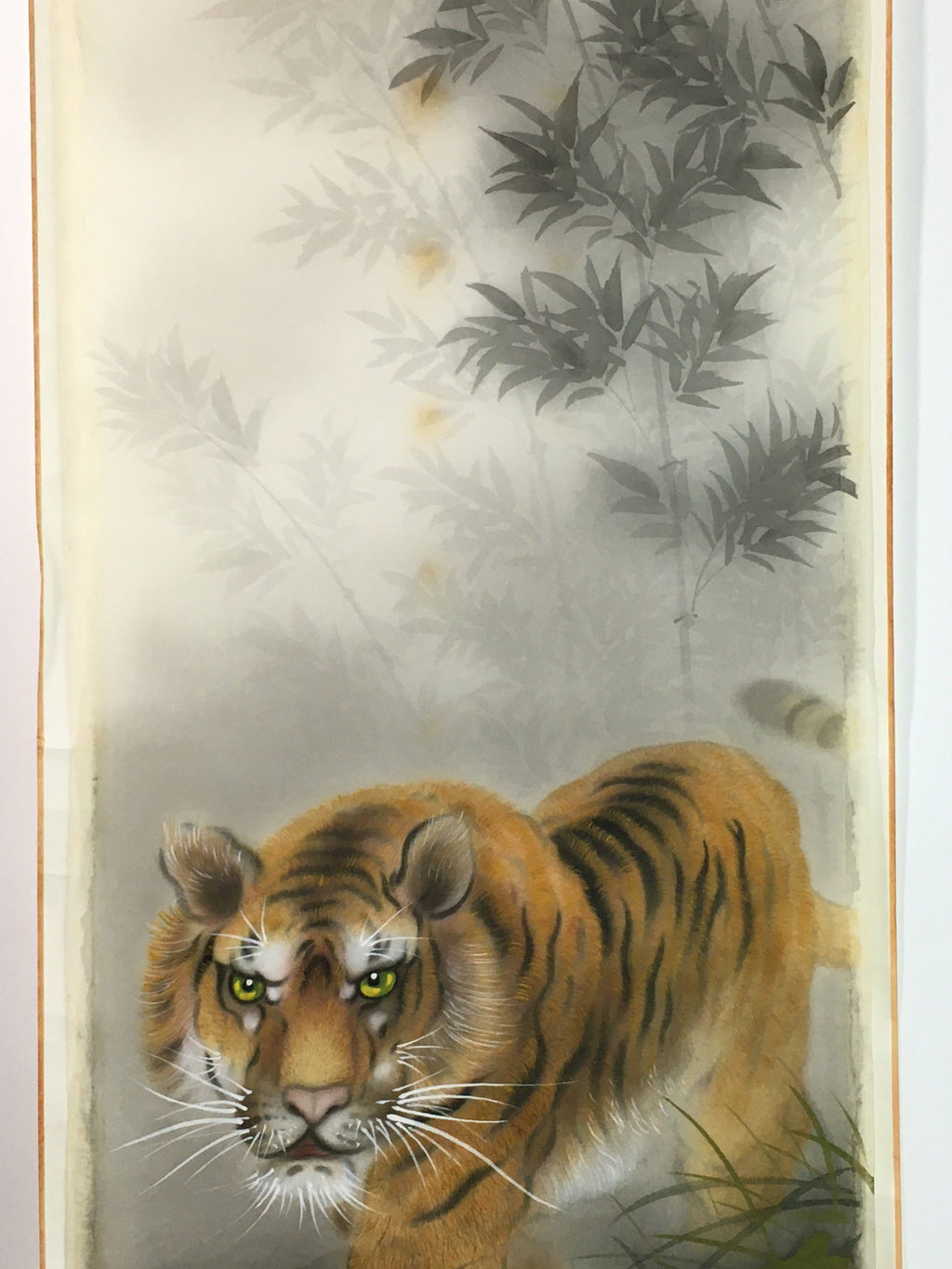 Japanese Hanging Scroll Vtg Kakejiku Kakemono Tiger Painting SC753