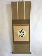 Japanese Hanging Scroll Vtg Kakejiku Kakemono Washing Heart Words SC636