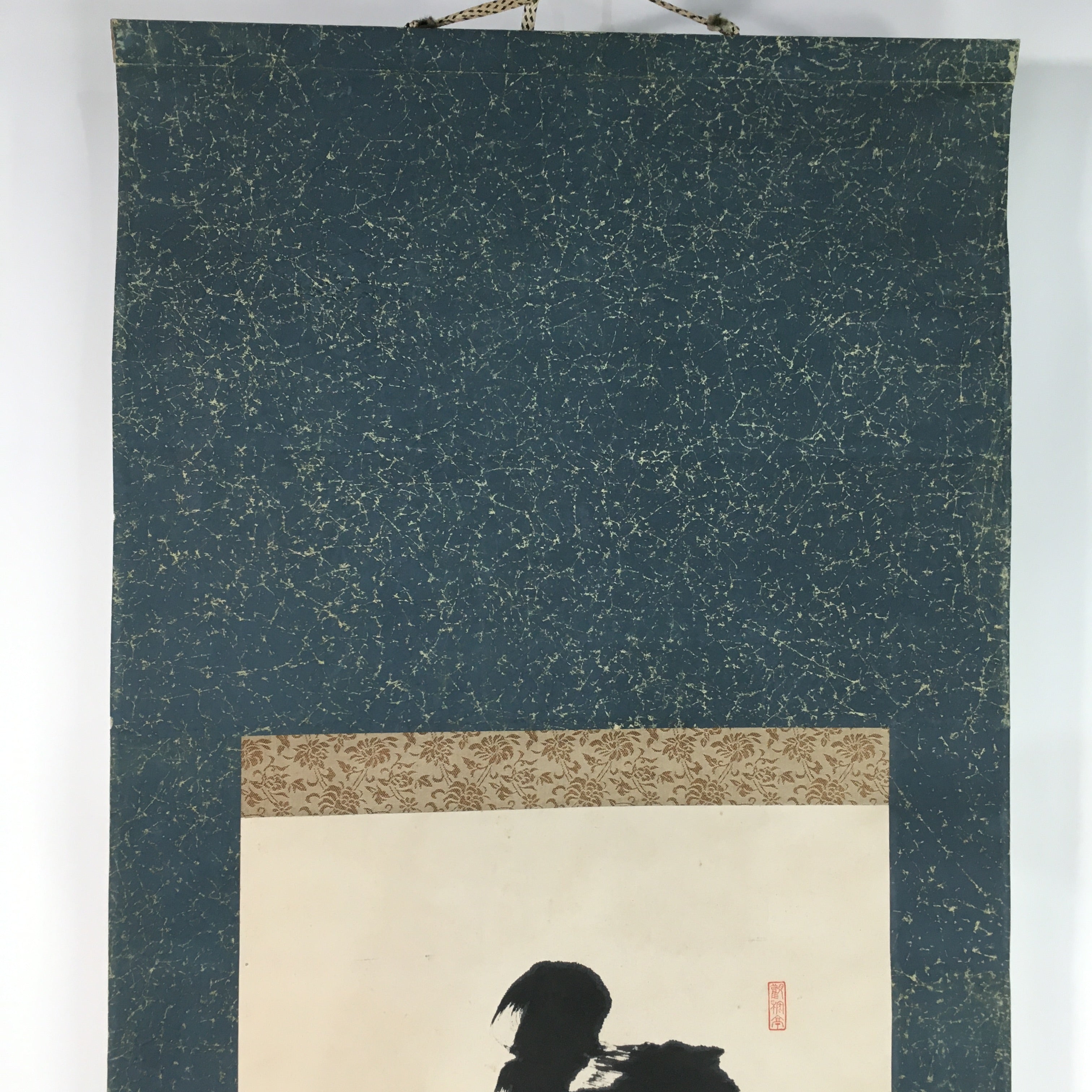 Japanese Hanging Scroll Vtg Kakejiku Kakemono Zen Words Calligraphy SC707