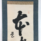 Japanese Hanging Scroll Vtg Kakejiku Kakemono Zen Words Calligraphy SC707