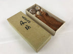 Japanese Hanging Scroll Weights Vtg Fuchin Marble Stone Brown Tassel FC306