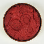 Japanese Hanko Ink pad Case Gold Chrysanthemum Crest Red 24KGP Shuniku JK396