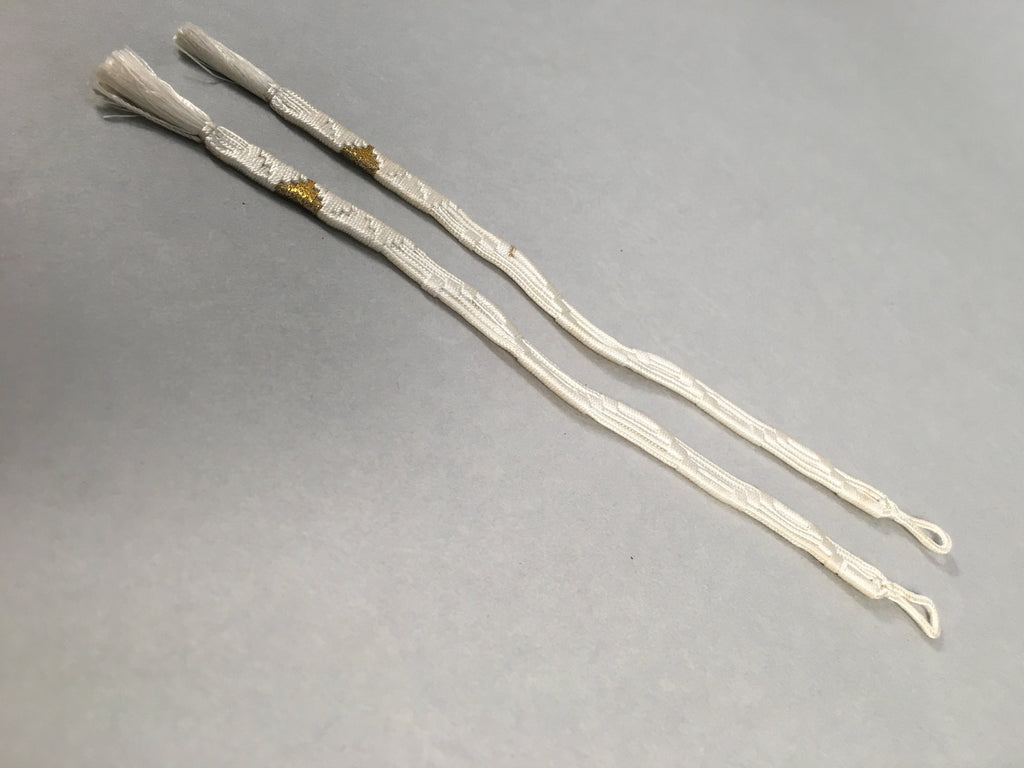 Japanese Haori-Himo Pair Kimono Accessory Silk Kumihimo Vtg 17.5cm Rope OJ155
