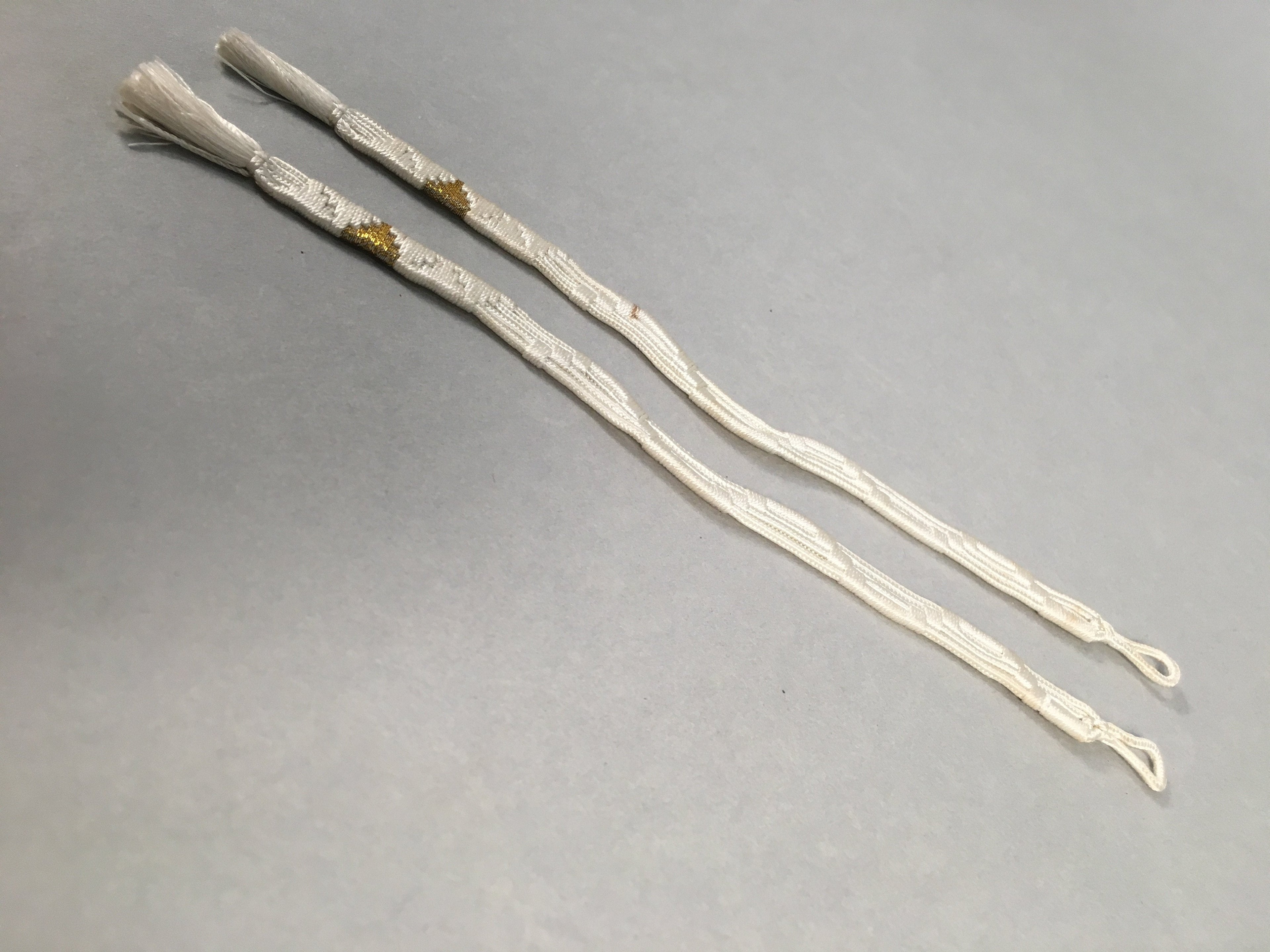 Japanese Haori-Himo Pair Kimono Accessory Silk Kumihimo Vtg 17.5cm Rope OJ155