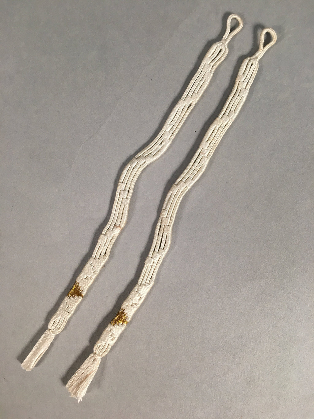 Japanese Haori-Himo Pair Kimono Accessory Silk Kumihimo Vtg 17.5cm Rope OJ155