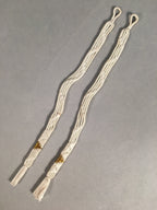 Japanese Haori-Himo Pair Kimono Accessory Silk Kumihimo Vtg 17.5cm Rope OJ155
