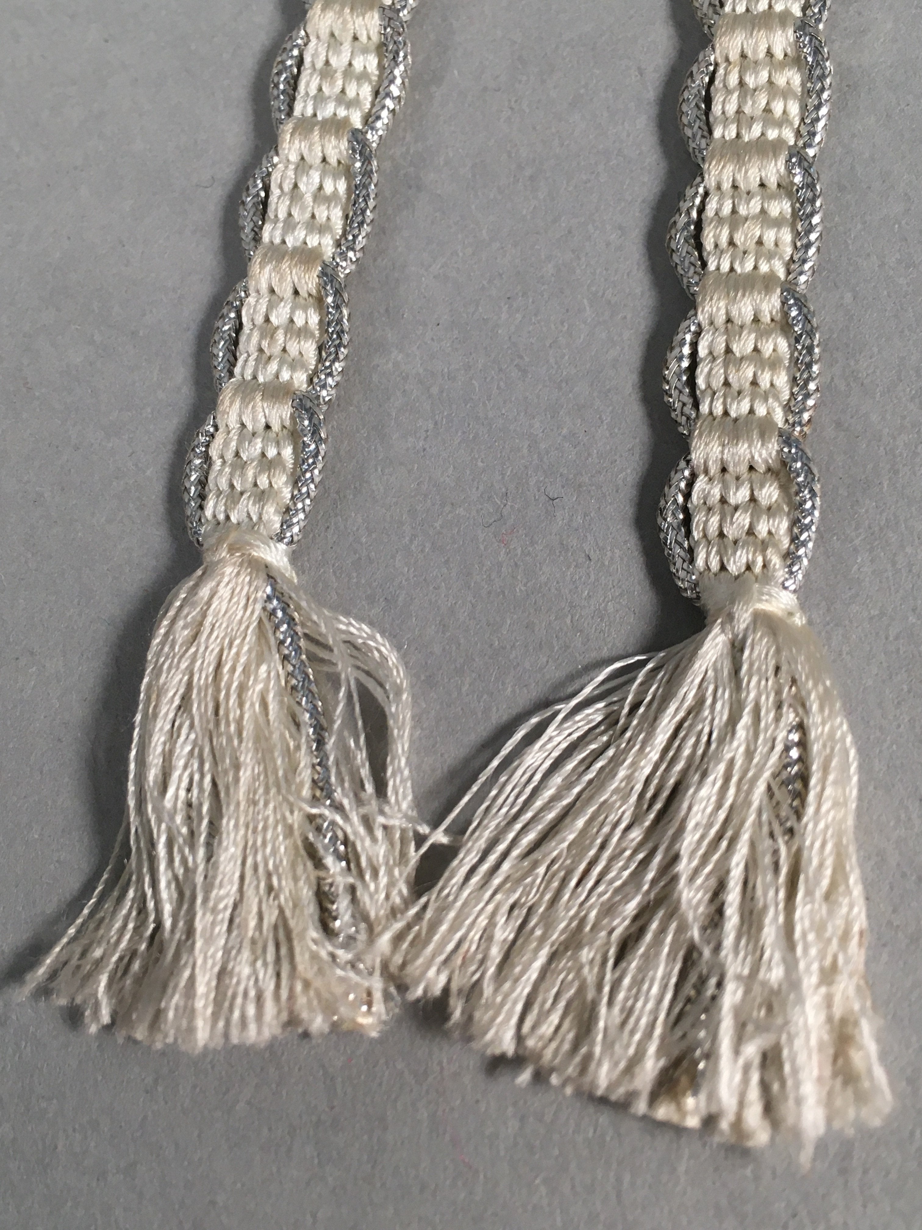 Japanese Haori-Himo Pair Kimono Accessory Silk Kumihimo Vtg 17cm Rope OJ152