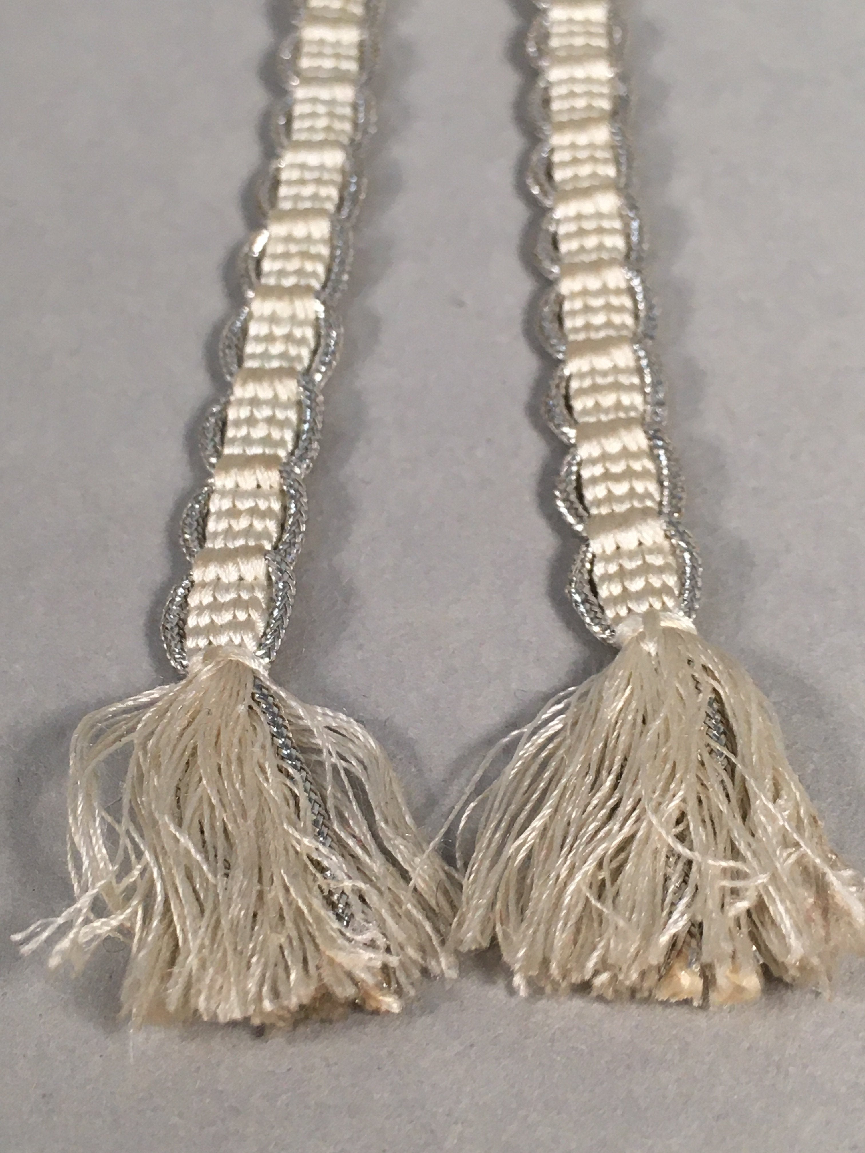 Japanese Haori-Himo Pair Kimono Accessory Silk Kumihimo Vtg 17cm Rope OJ152
