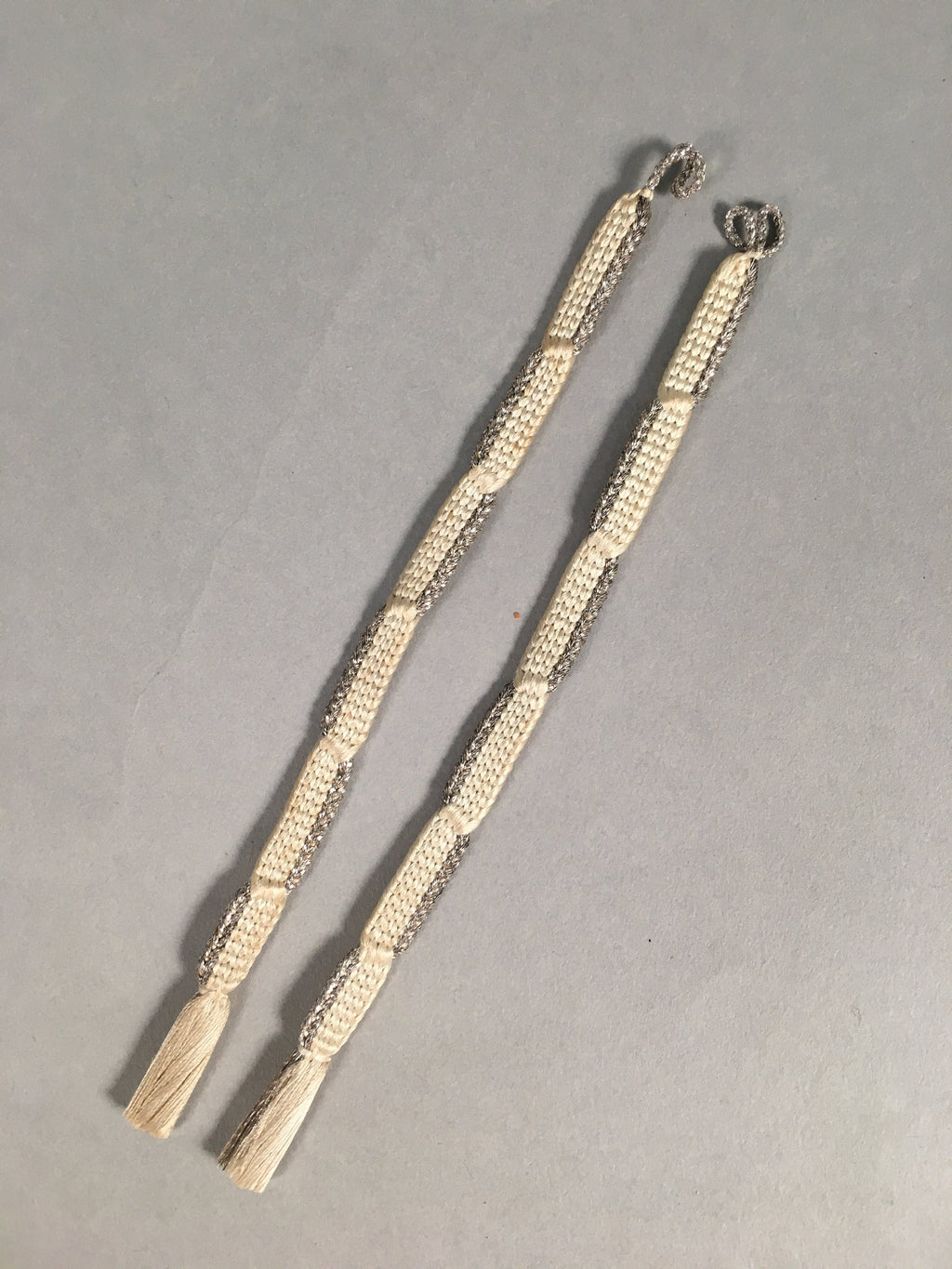 Japanese Haori-Himo Pair Kimono Accessory Silk Kumihimo Vtg 17cm Rope OJ157