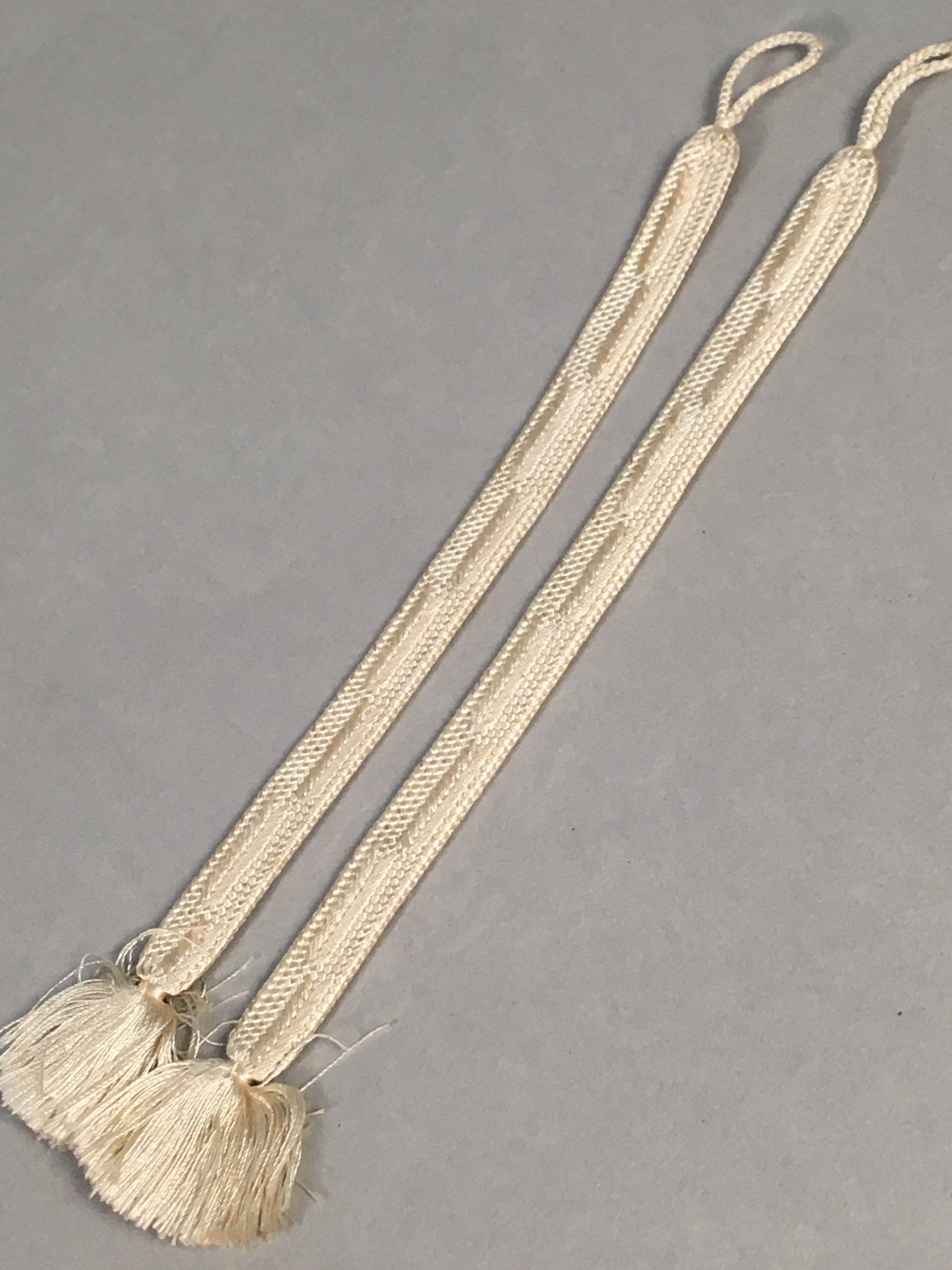 Japanese Haori-Himo Pair Kimono Accessory Silk Kumihimo Vtg 18.5cm Rope OJ156