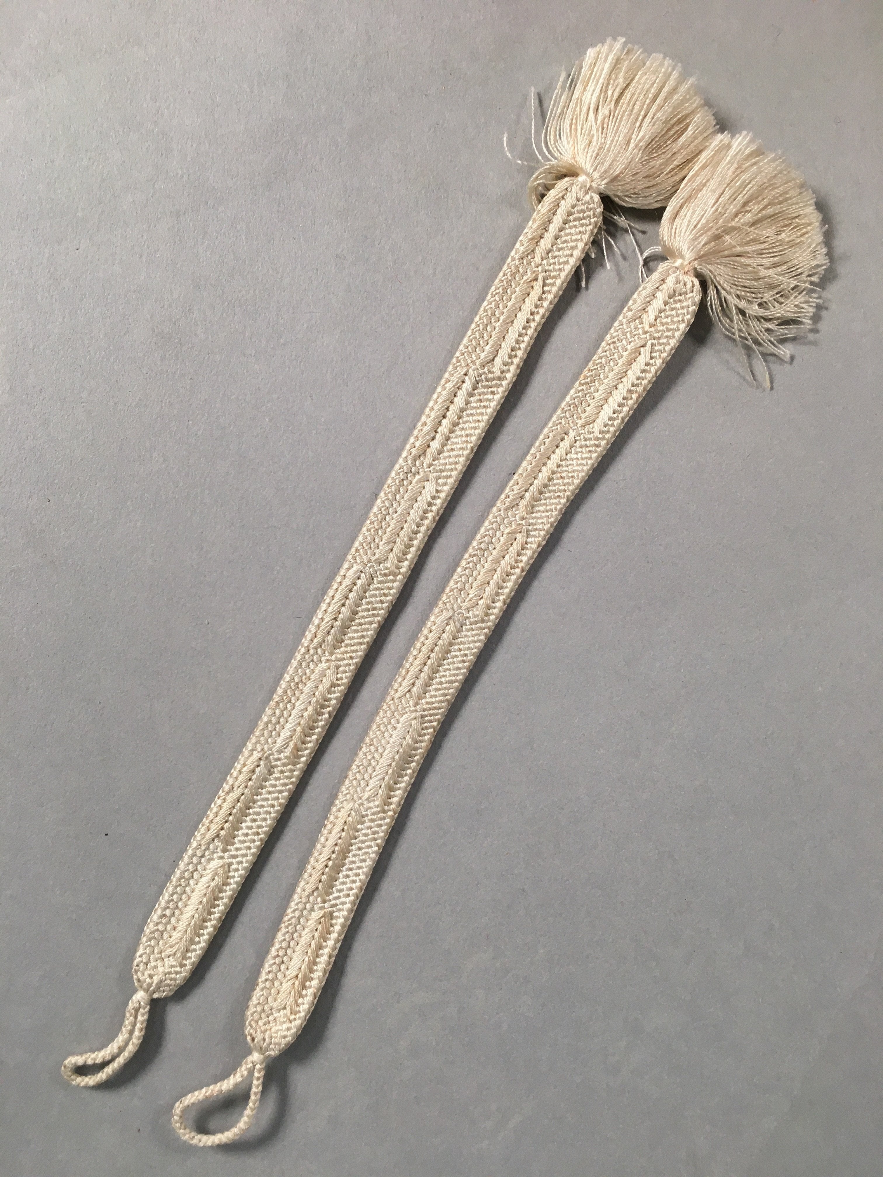 Japanese Haori-Himo Pair Kimono Accessory Silk Kumihimo Vtg 18.5cm Rope OJ156