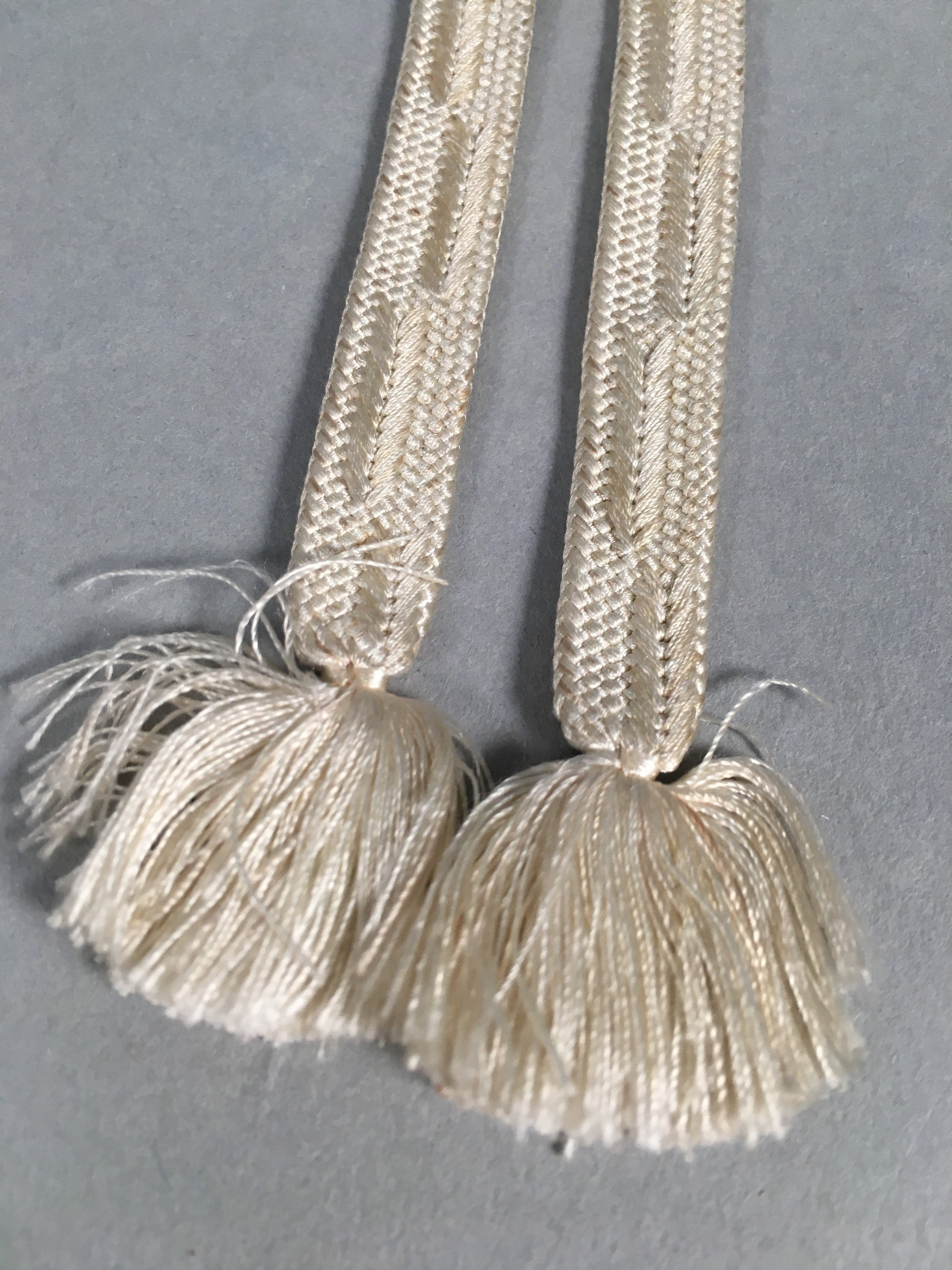 Japanese Haori-Himo Pair Kimono Accessory Silk Kumihimo Vtg 18.5cm Rope OJ156