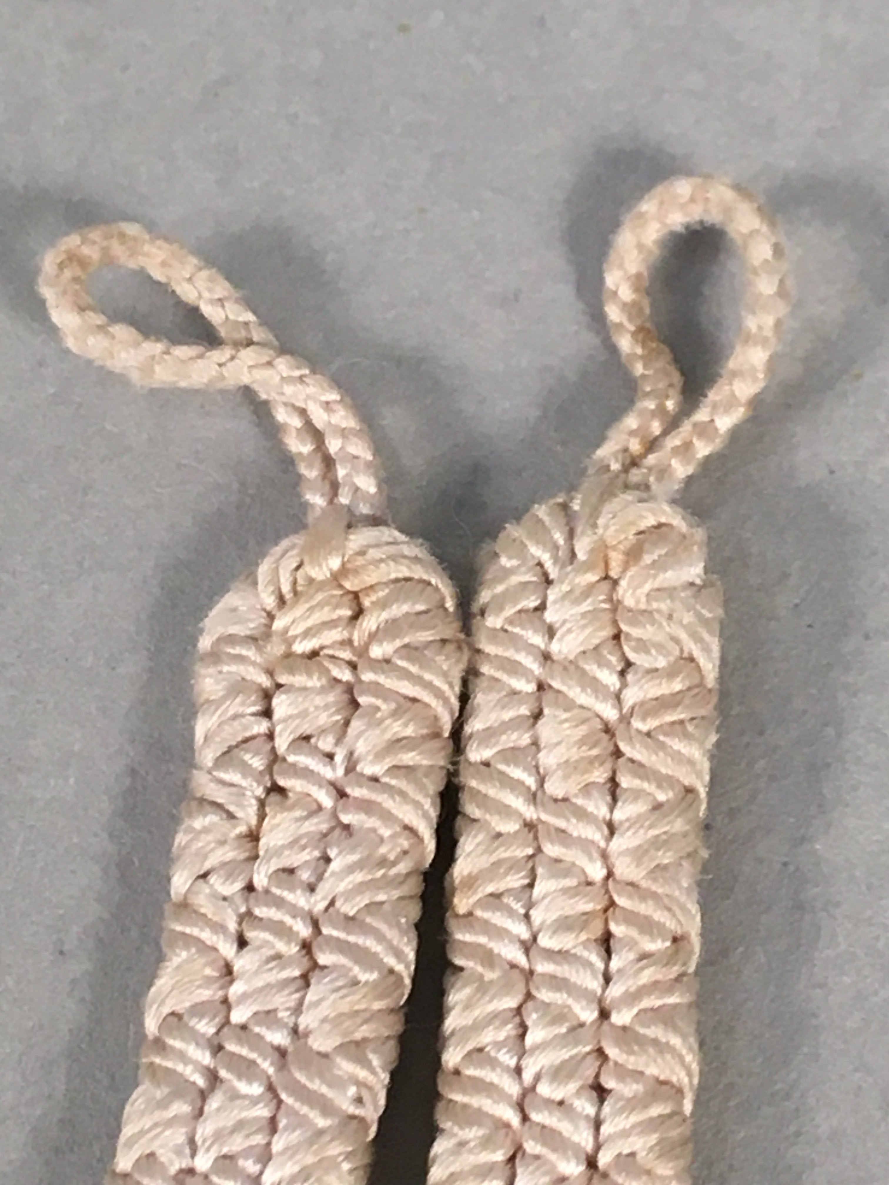Japanese Haori-Himo Pair Kimono Accessory Silk Kumihimo Vtg 18cm Rope OJ153