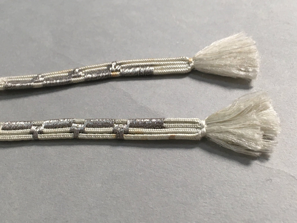 Japanese Haori-Himo Pair Kimono Accessory Silk Kumihimo Vtg 18cm Rope OJ154