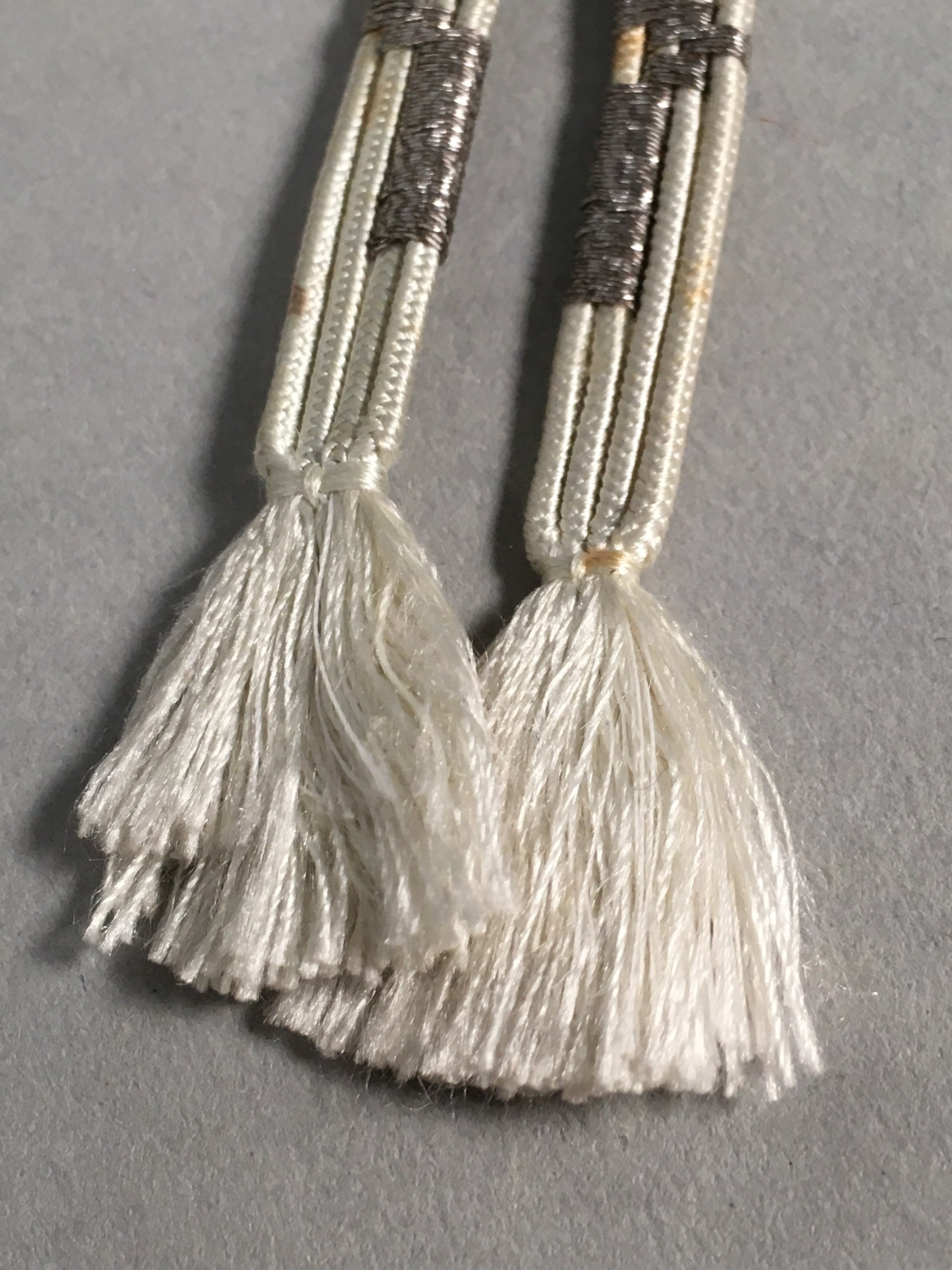Japanese Haori-Himo Pair Kimono Accessory Silk Kumihimo Vtg 18cm Rope OJ154