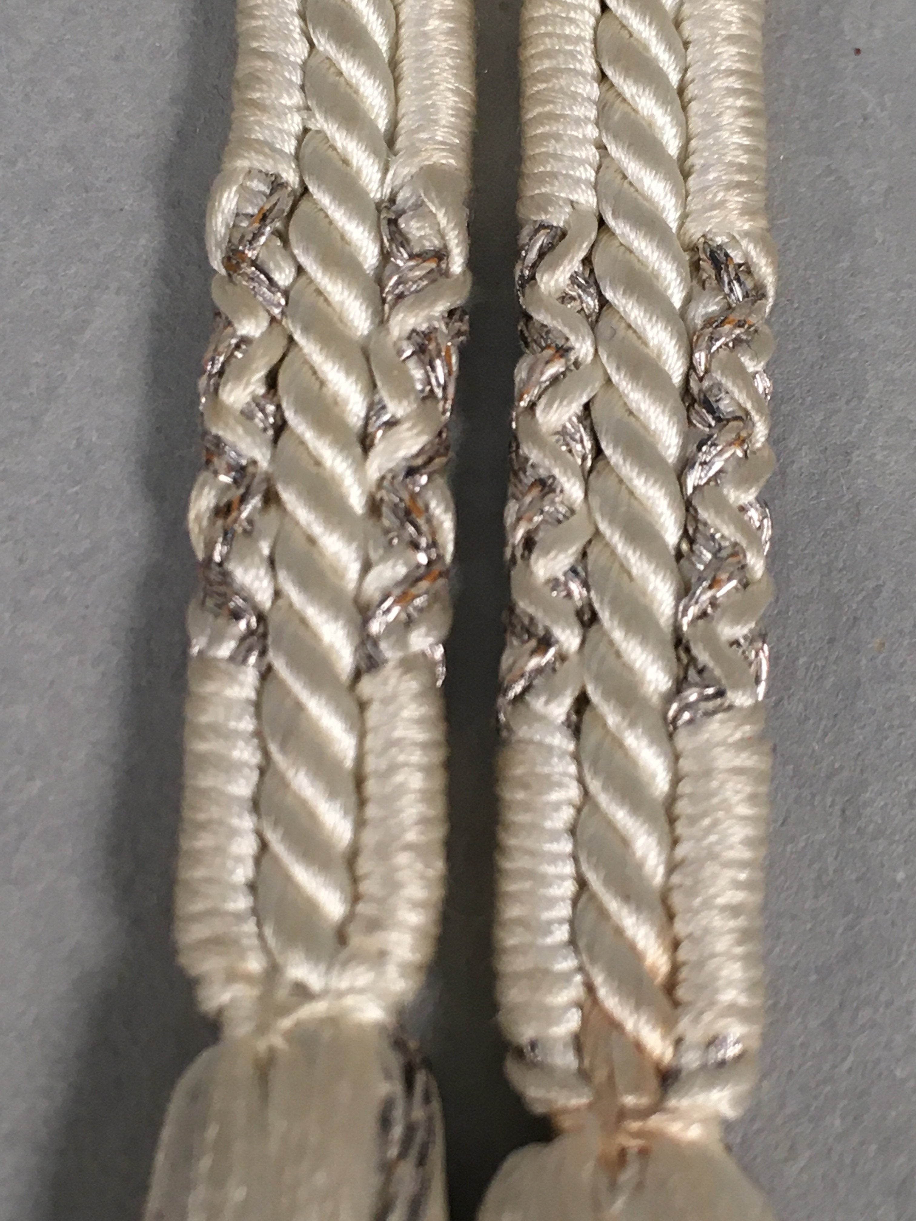 Japanese Haori-Himo Pair Kimono Accessory Silk Kumihimo Vtg 18cm Rope OJ158