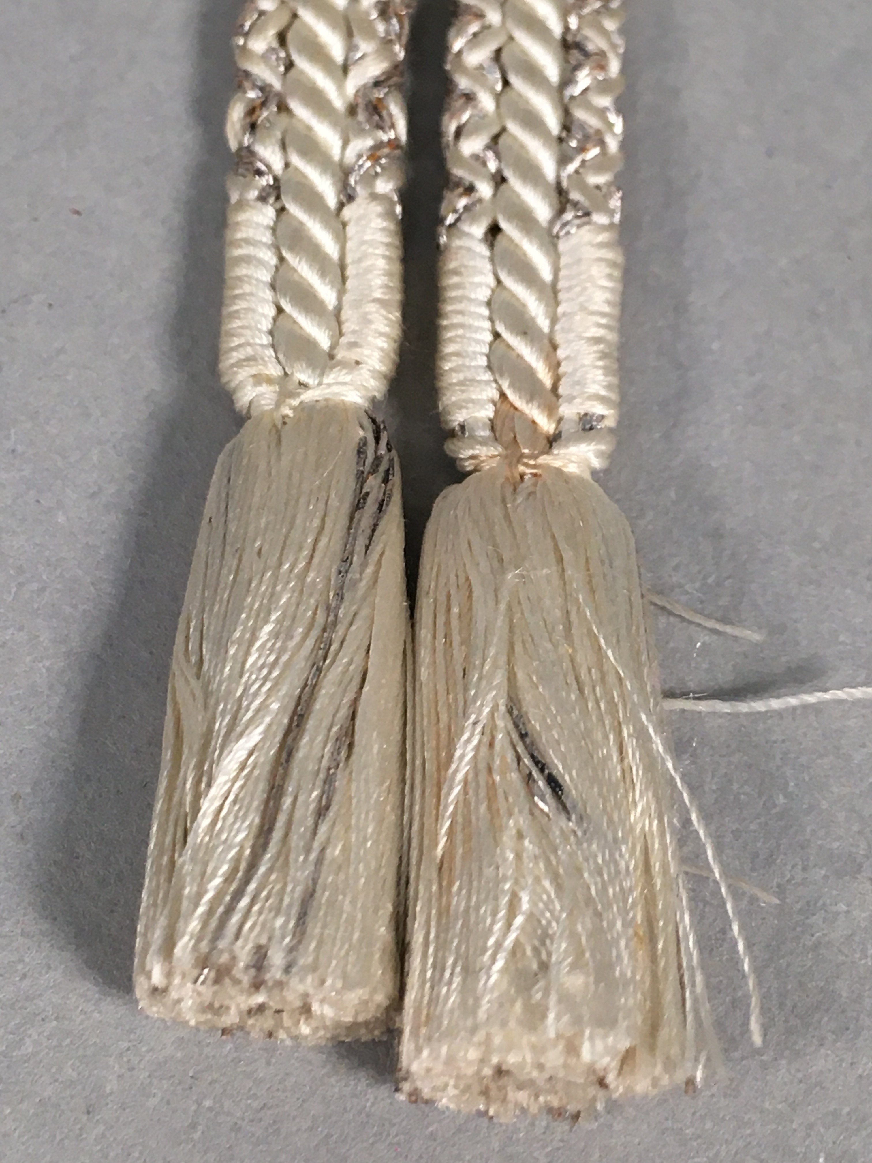 Japanese Haori-Himo Pair Kimono Accessory Silk Kumihimo Vtg 18cm Rope OJ158