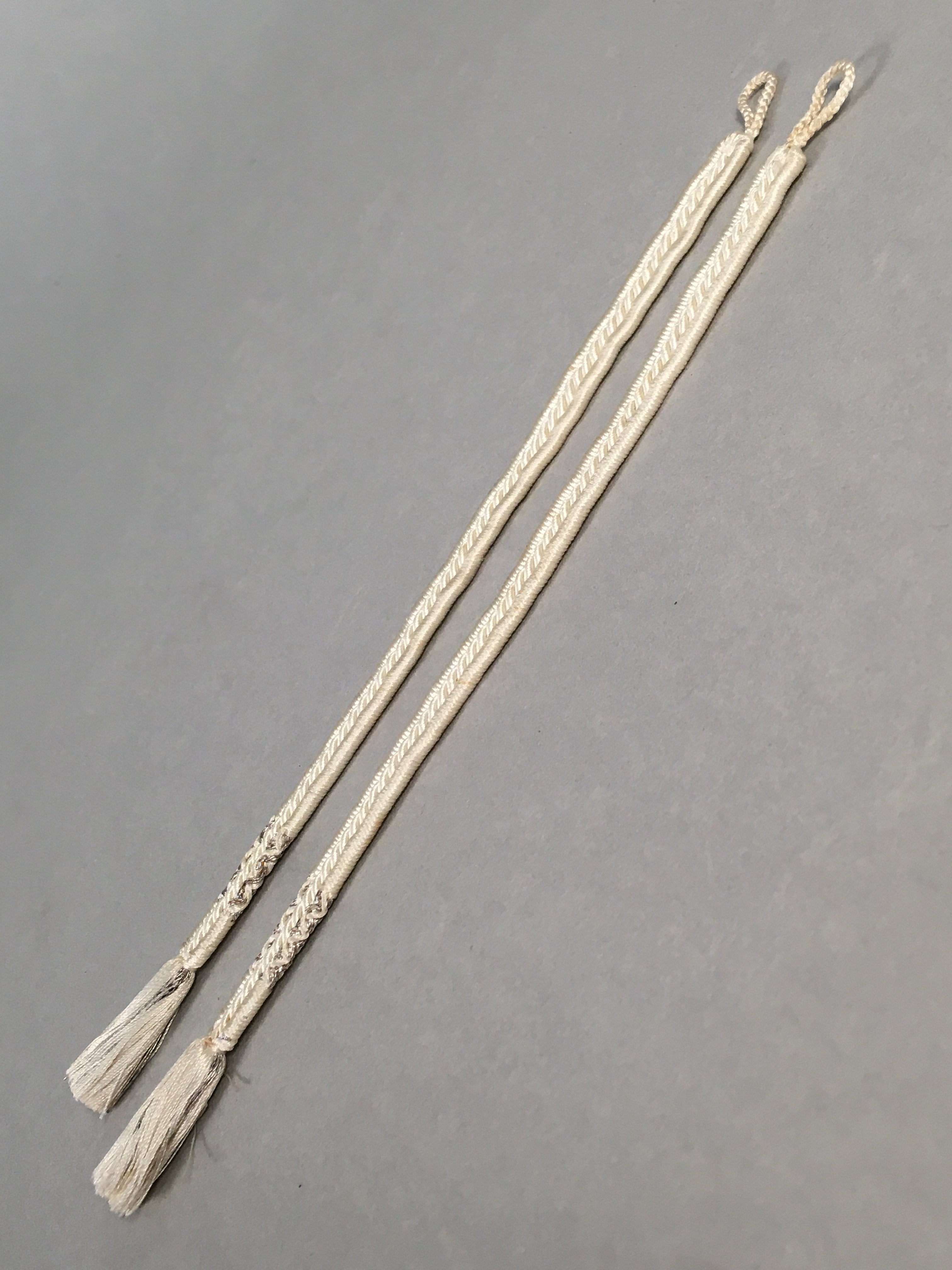 Japanese Haori-Himo Pair Kimono Accessory Silk Kumihimo Vtg 18cm Rope OJ158