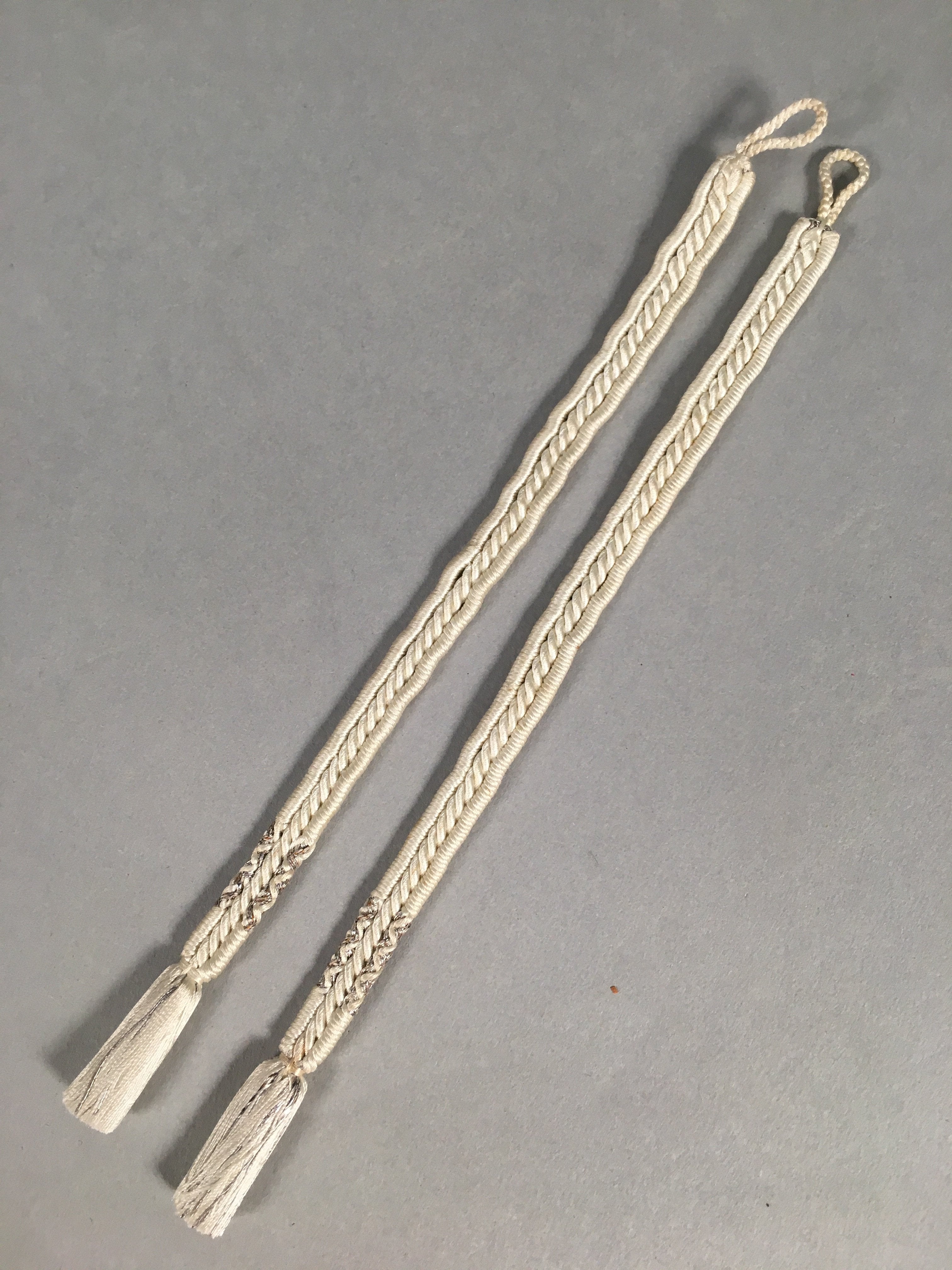 Japanese Haori-Himo Pair Kimono Accessory Silk Kumihimo Vtg 18cm Rope OJ158
