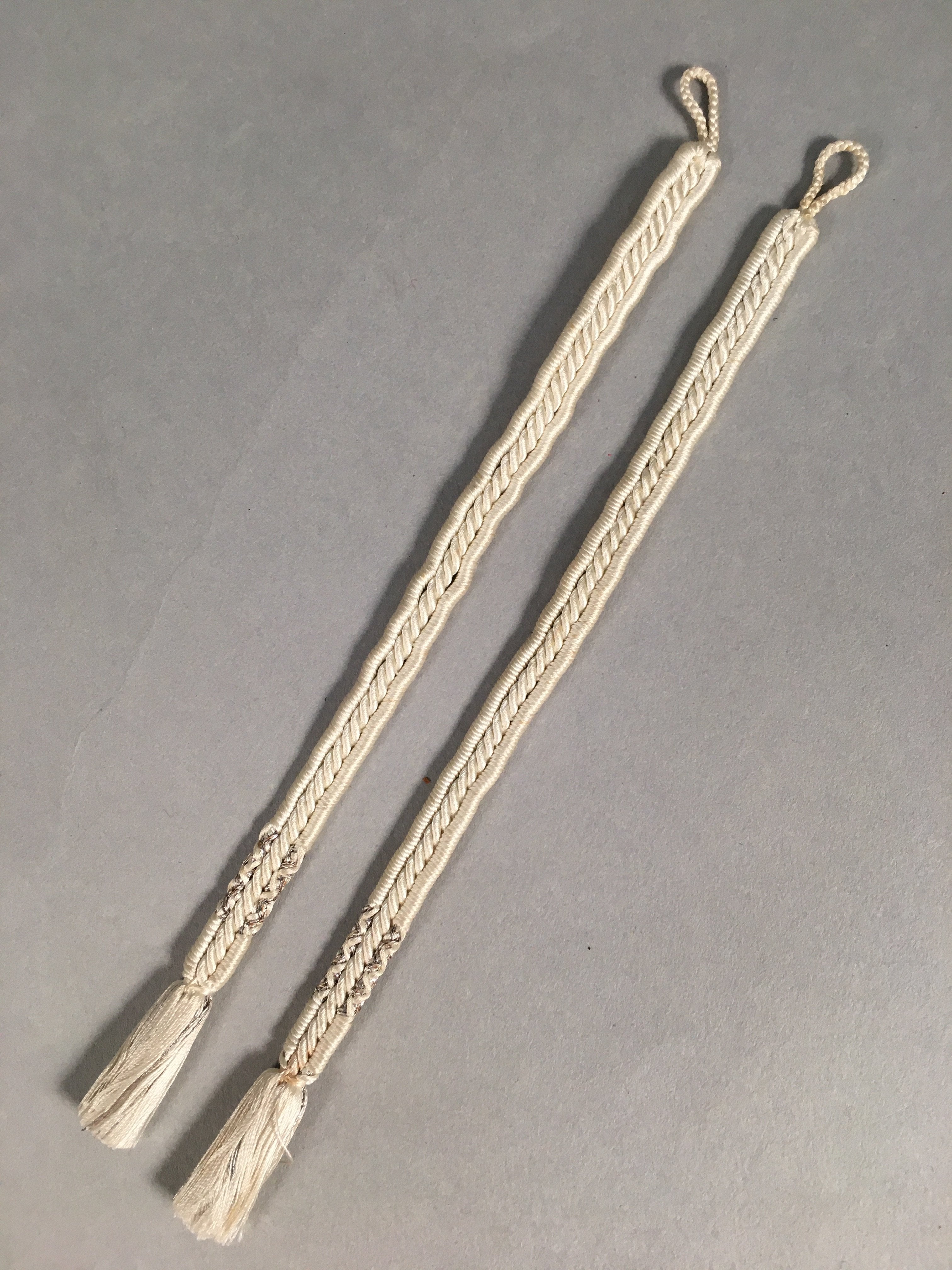 Japanese Haori-Himo Pair Kimono Accessory Silk Kumihimo Vtg 18cm Rope OJ158