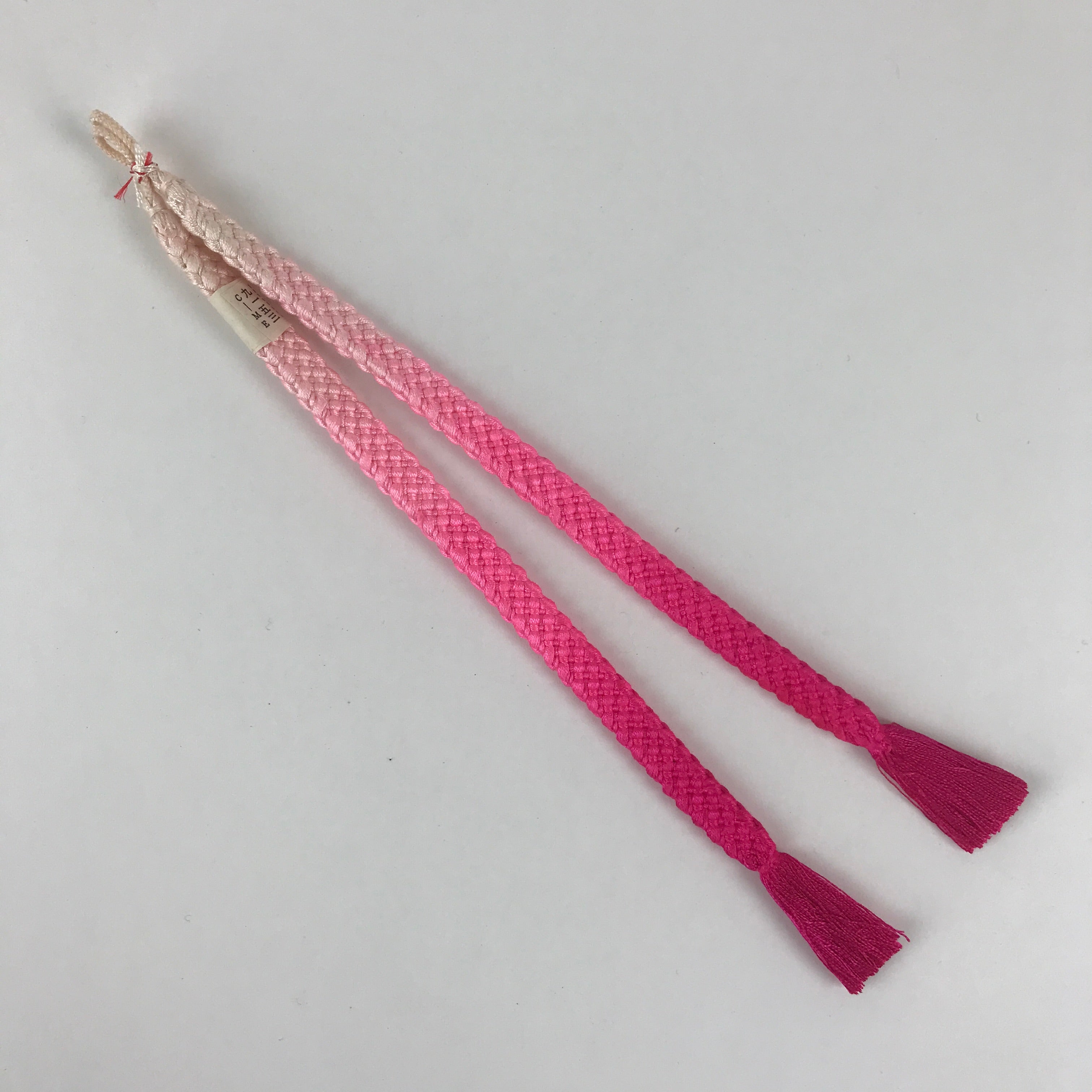 Japanese Haori Himo Ties Kimono Jacket Kimono Accessory Silk White Pink OJ187