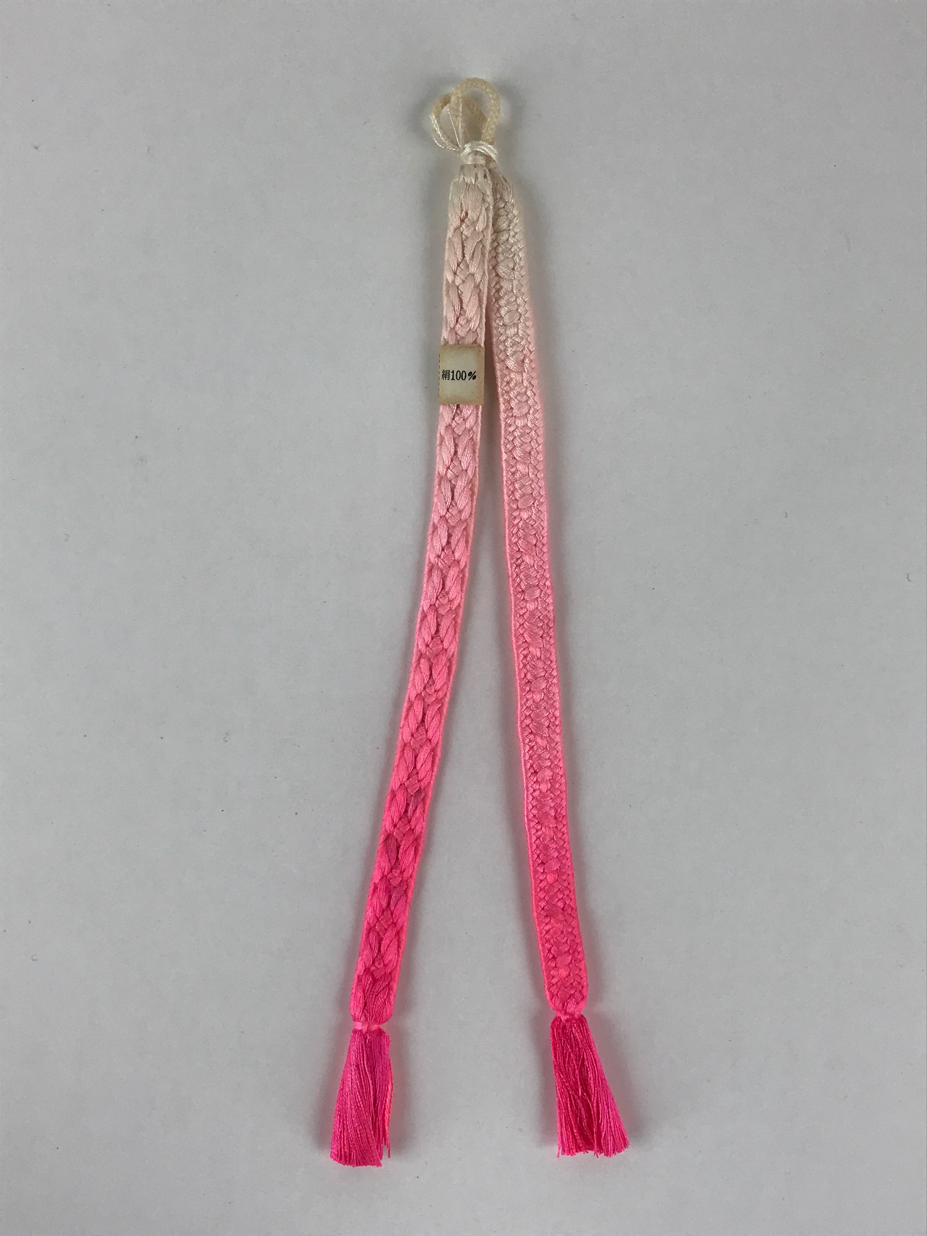 Japanese Haori Himo Ties Kimono Jacket Kimono Accessory Silk White Pink OJ188