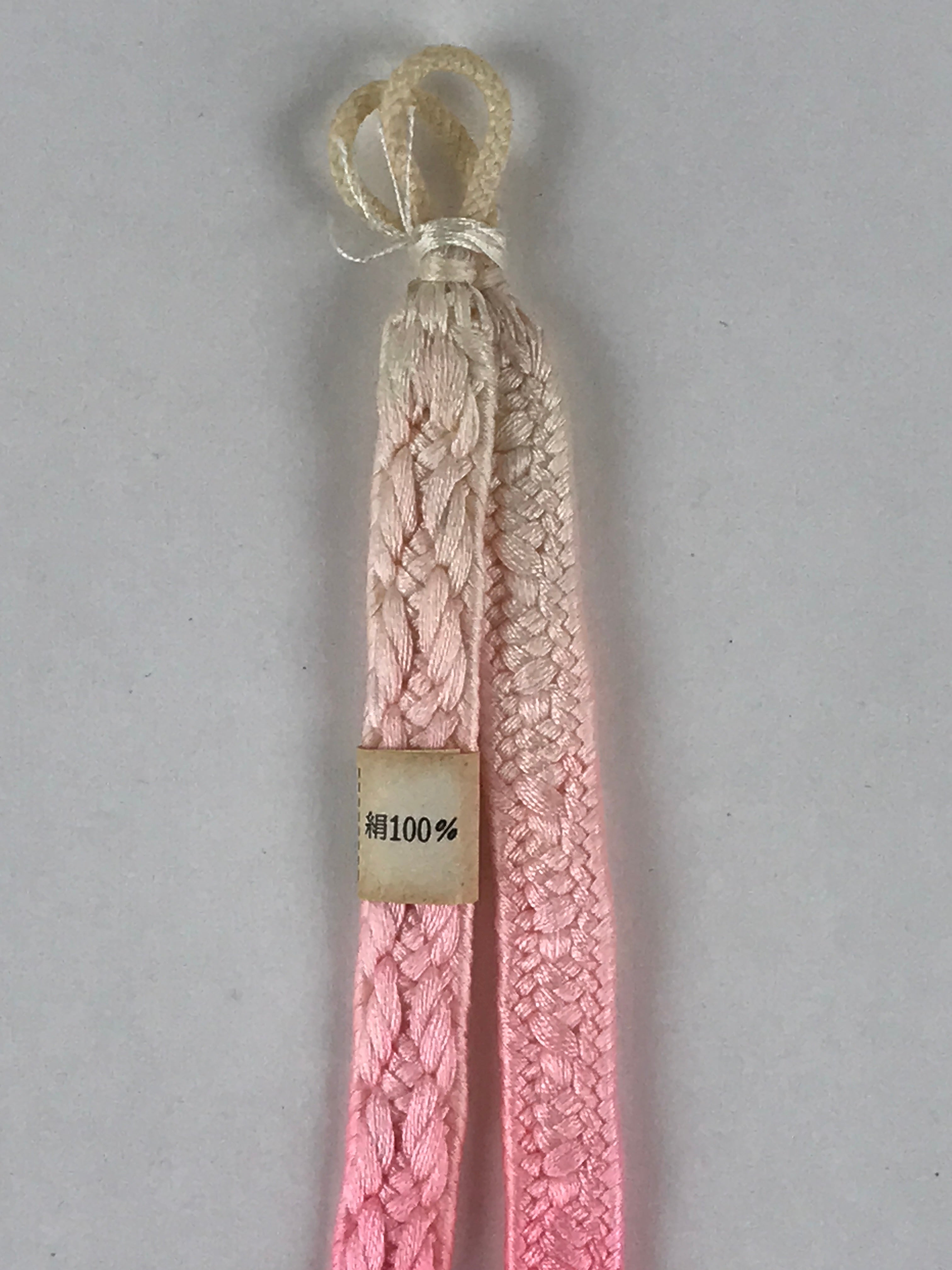 Japanese Haori Himo Ties Kimono Jacket Kimono Accessory Silk White Pink OJ188