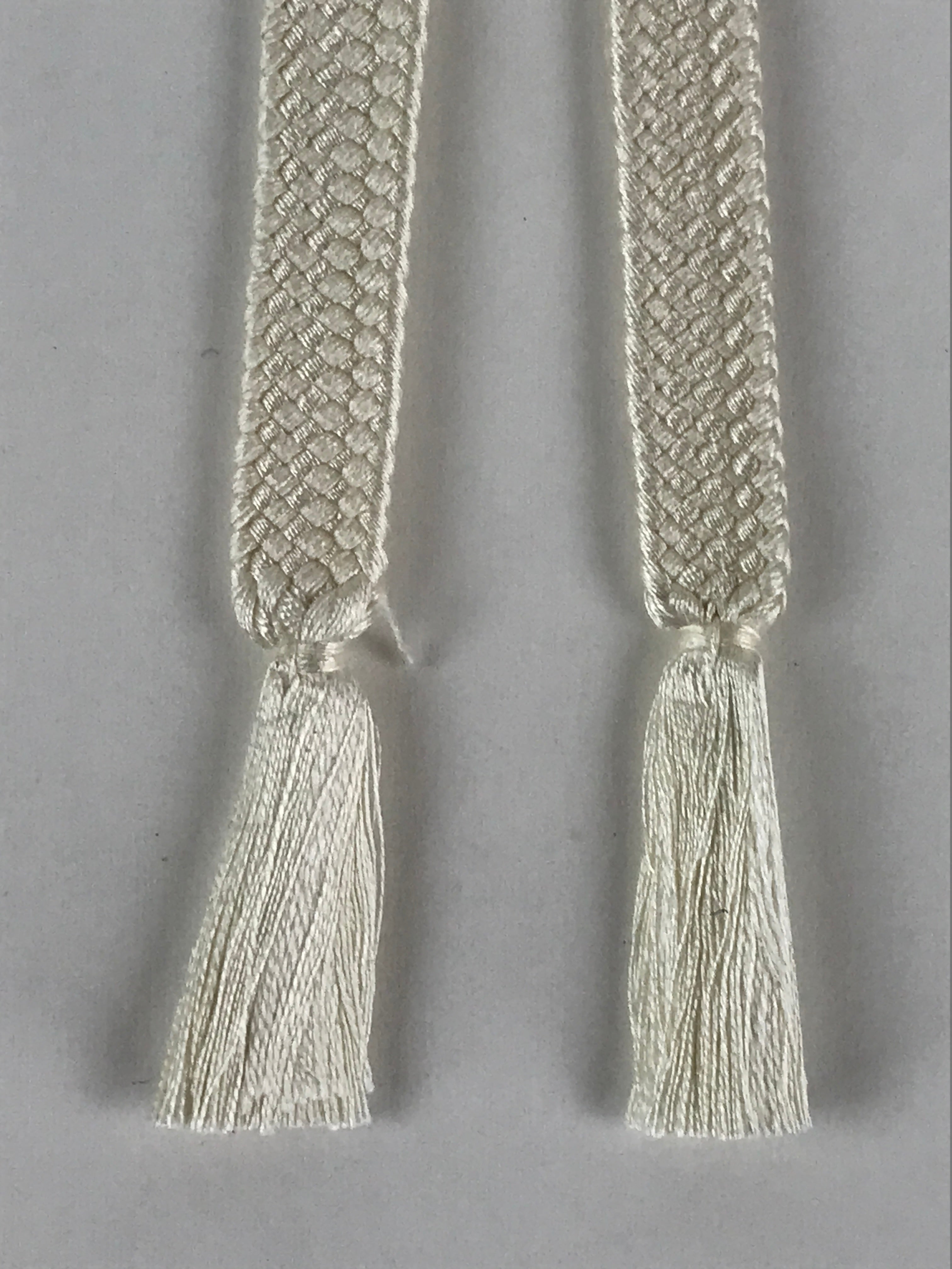 Japanese Haori Himo Ties Kimono Jacket Kimono Accessory Silk White String OJ180