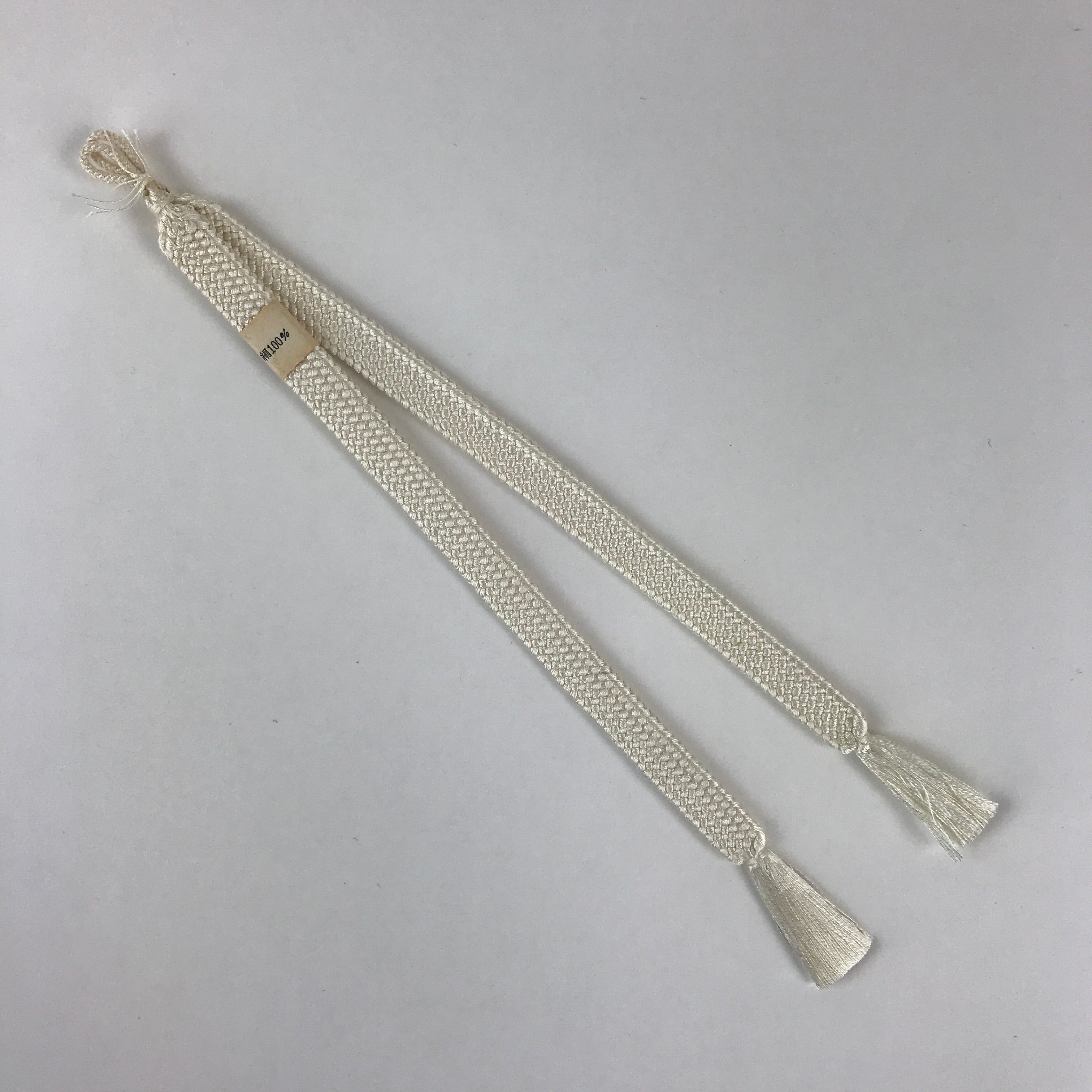 Japanese Haori Himo Ties Kimono Jacket Kimono Accessory Silk White String OJ182