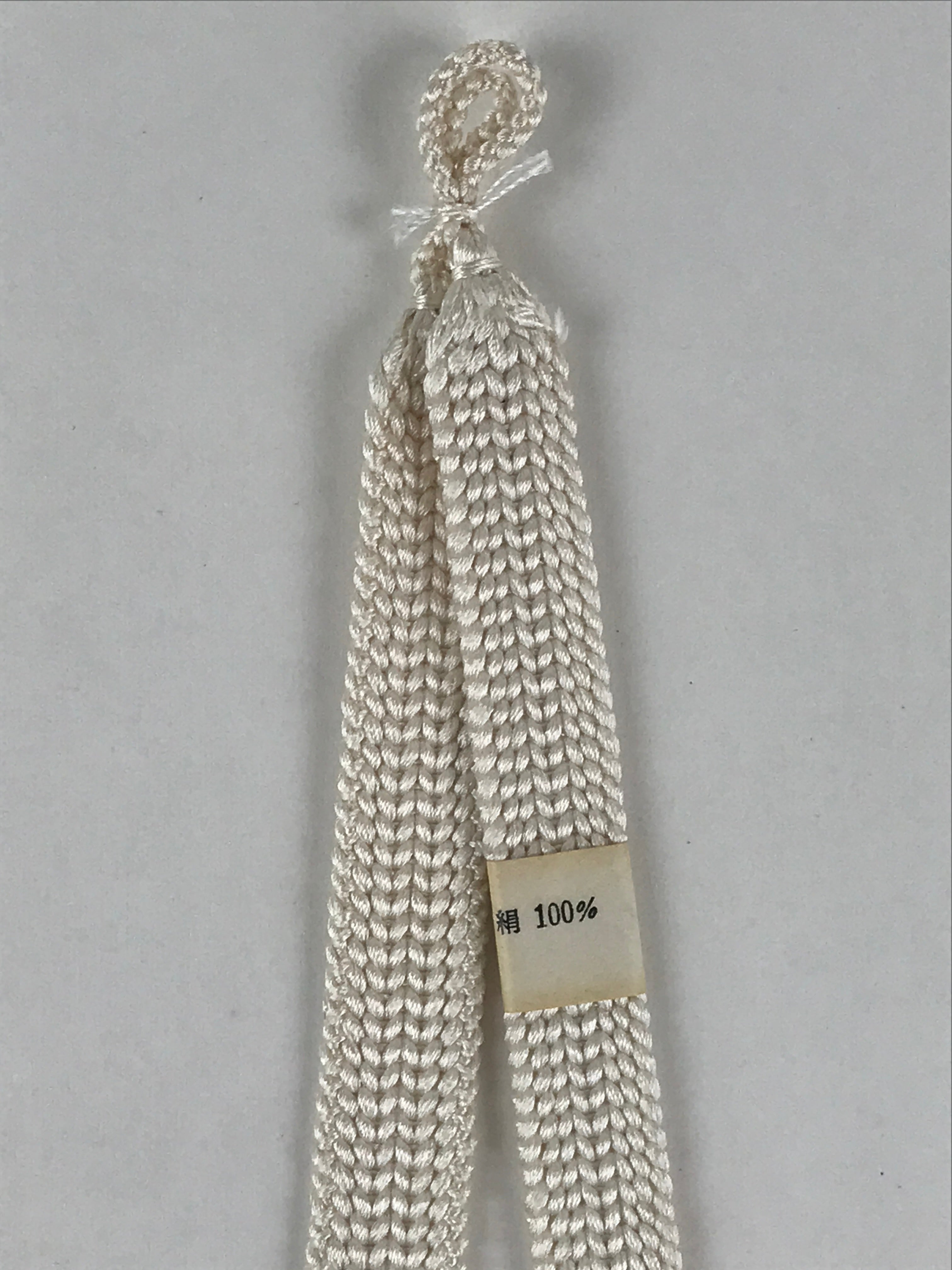 Japanese Haori Himo Ties Kimono Jacket Kimono Accessory Silk White String OJ184