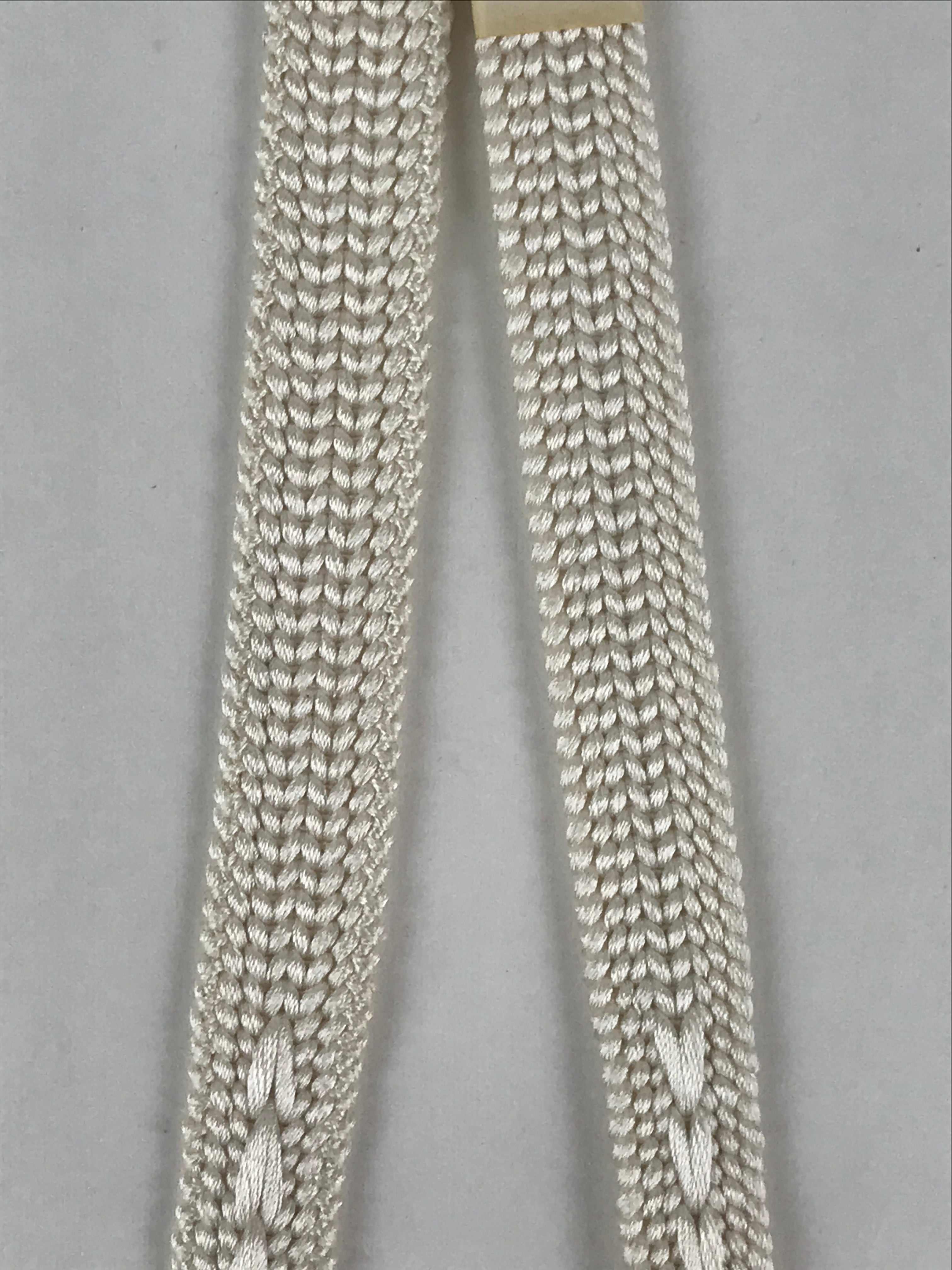 Japanese Haori Himo Ties Kimono Jacket Kimono Accessory Silk White String OJ184