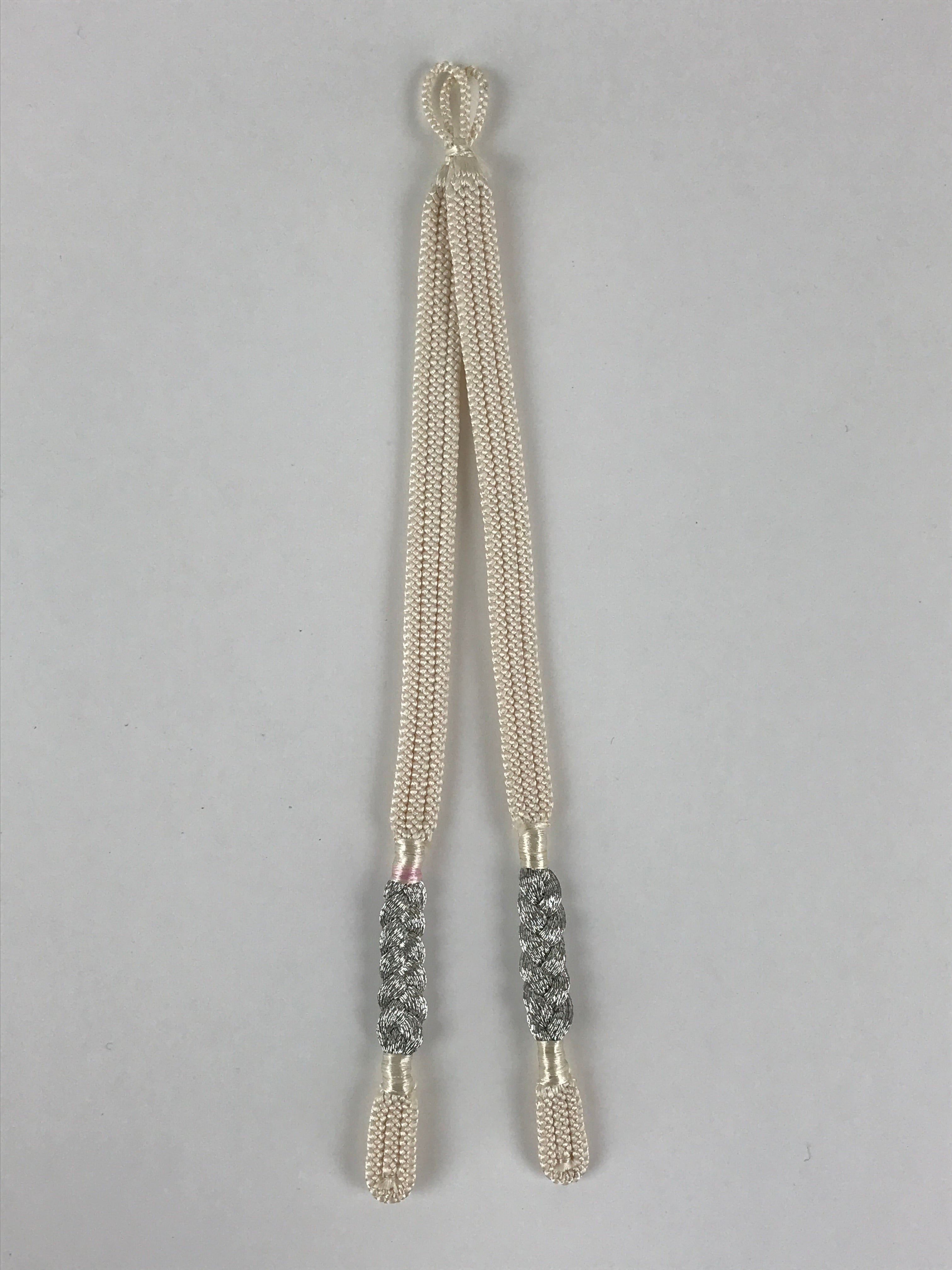 Japanese Haori Himo Ties Kimono Jacket Kimono Accessory Silk White String OJ185