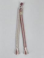 Japanese Haori Himo Ties Kimono Jacket Vtg Kimono Accessory Silk White Red OJ189