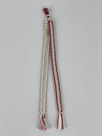 Japanese Haori Himo Ties Kimono Jacket Vtg Kimono Accessory Silk White Red OJ189