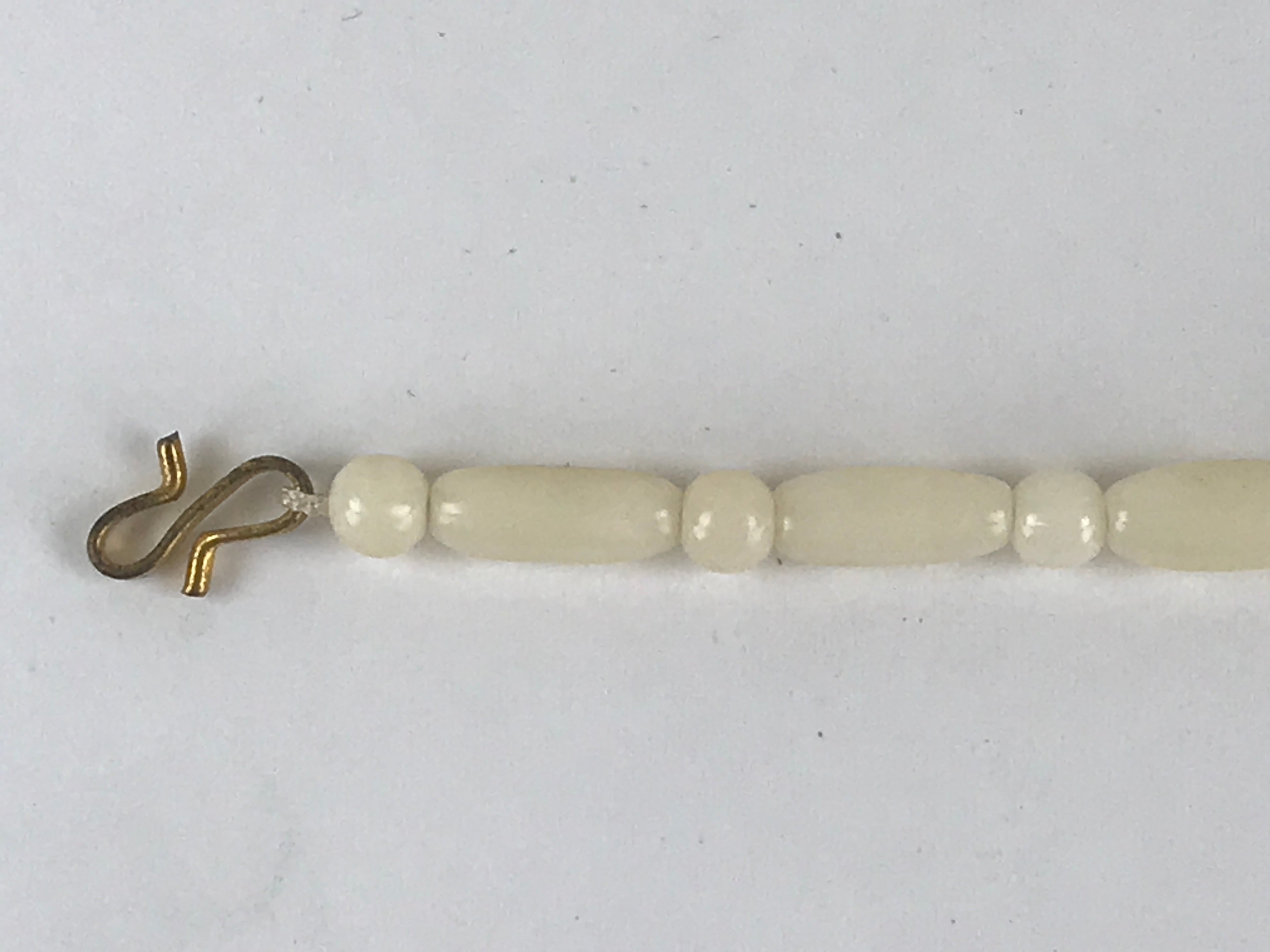 Japanese Haori Himo White Carved Beads Kimono Jacket Vtg Kimono Accessory OJ191
