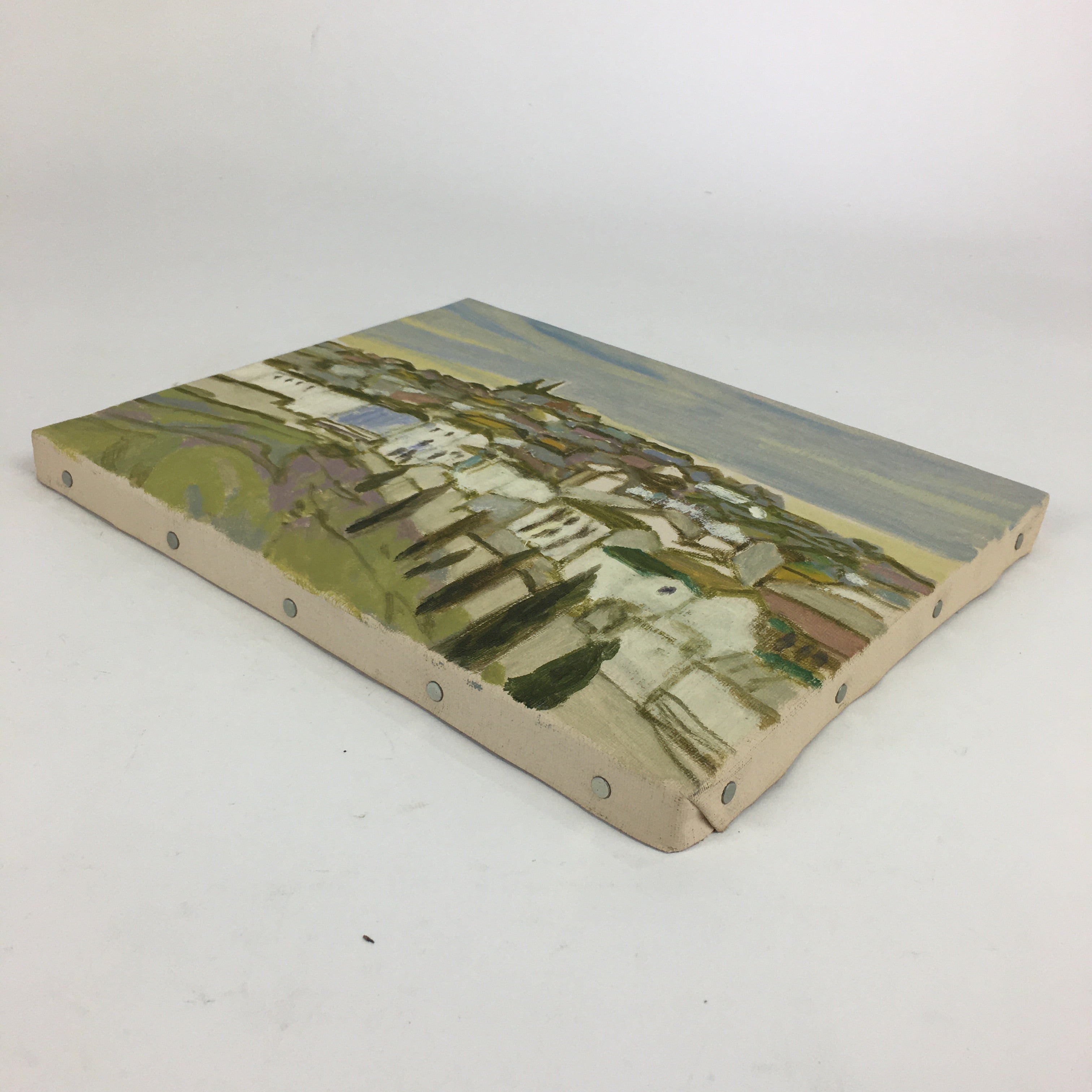 Japanese Hillside Houses Oil Painting Picture Unframed Yoshihiro Hagino FL38