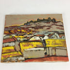 Japanese Hillside Village Oil Painting Picture Unframed Yoshihiro Hagino FL31