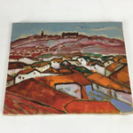 Japanese Hillside Village Oil Painting Picture Unframed Yoshihiro Hagino FL32