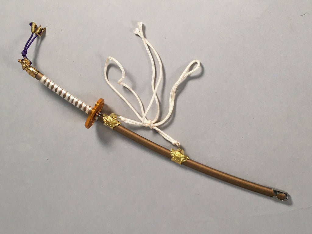 Japanese Hina Doll Accessory Vtg Sword Girls Day Festival Metal ID312