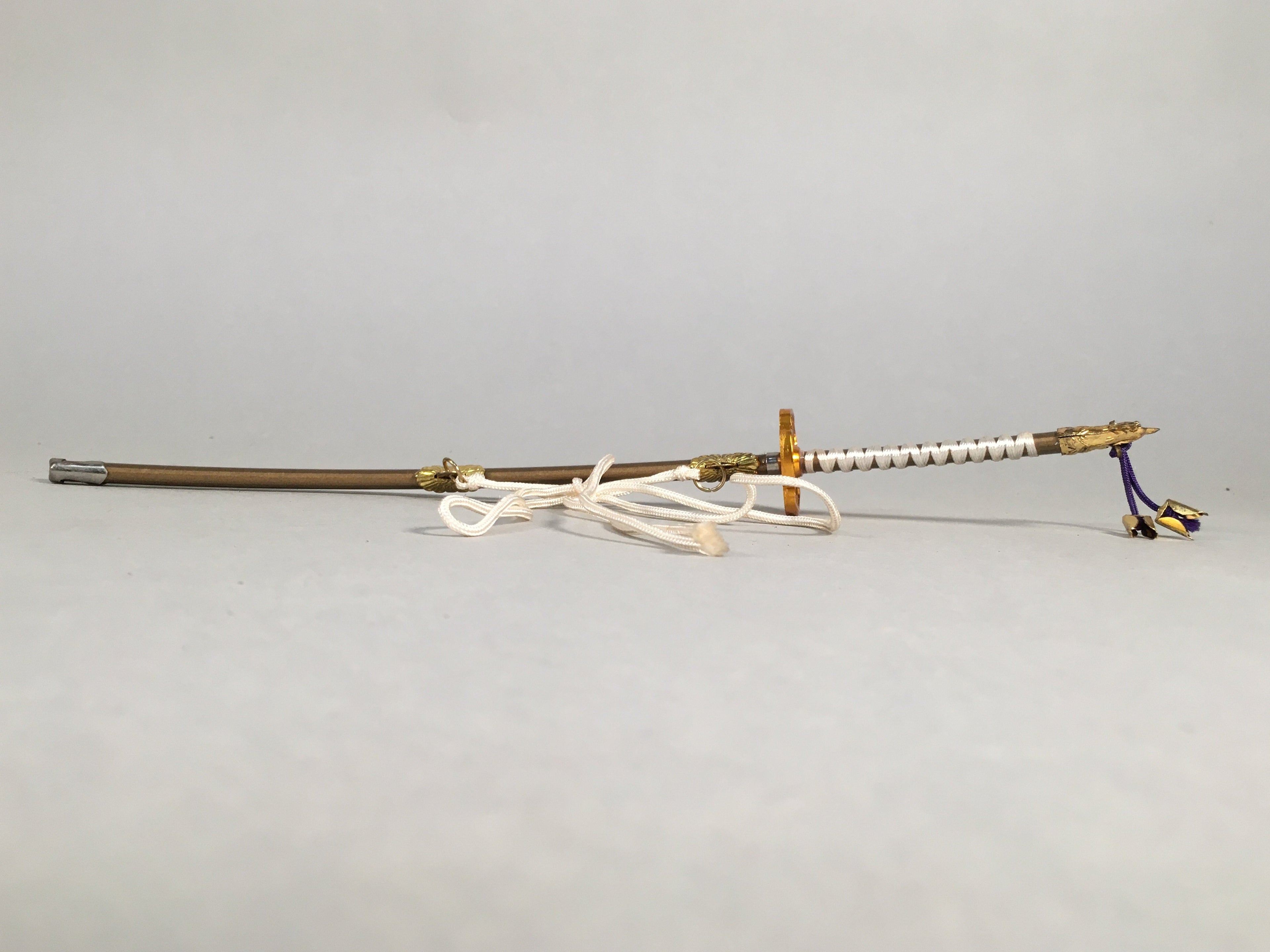 Japanese Hina Doll Accessory Vtg Sword Girls Day Festival Metal ID312