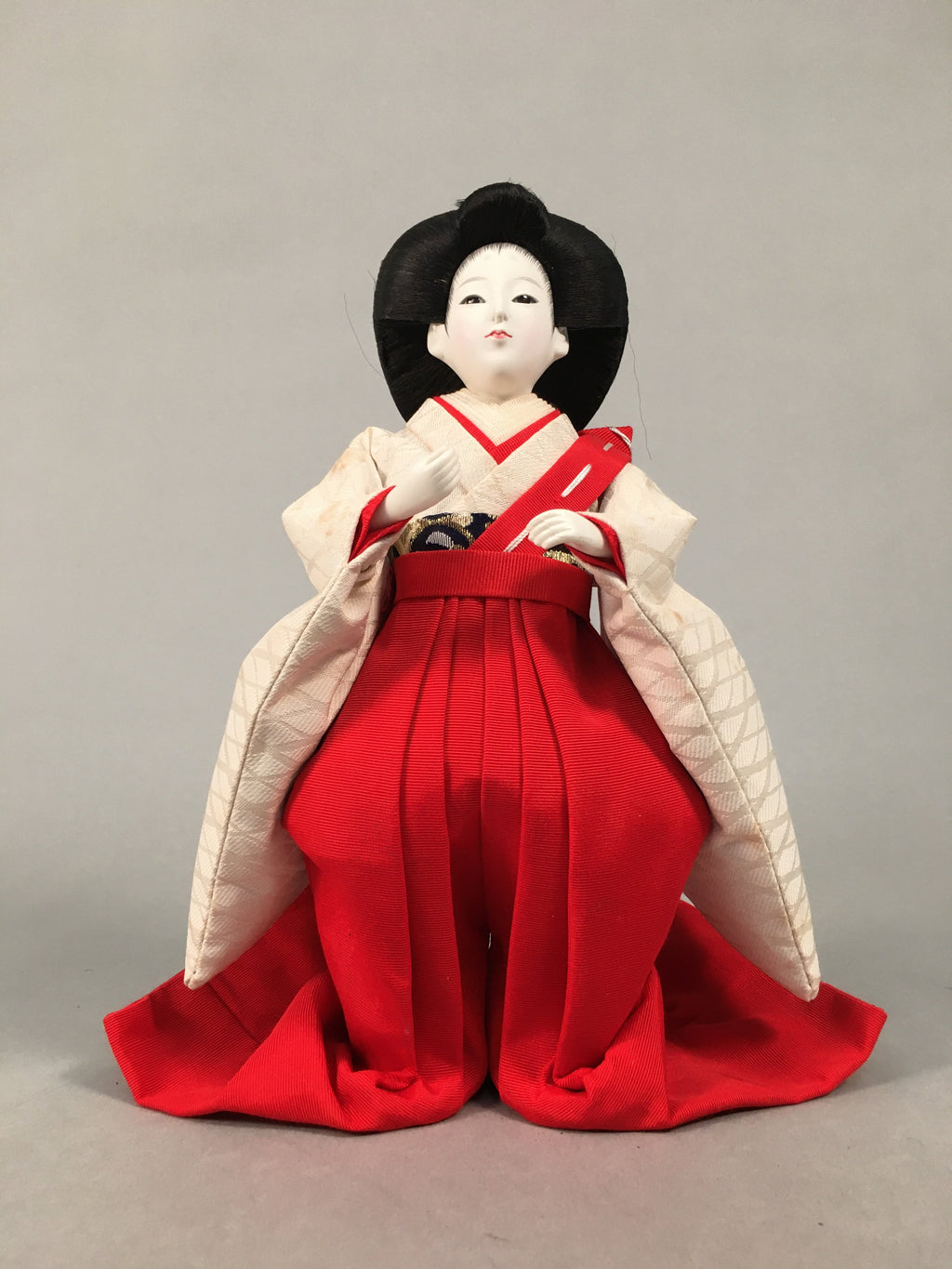 Japanese Hina Doll Court Lady Vtg Girls Day Decor Kimono Woman ID360