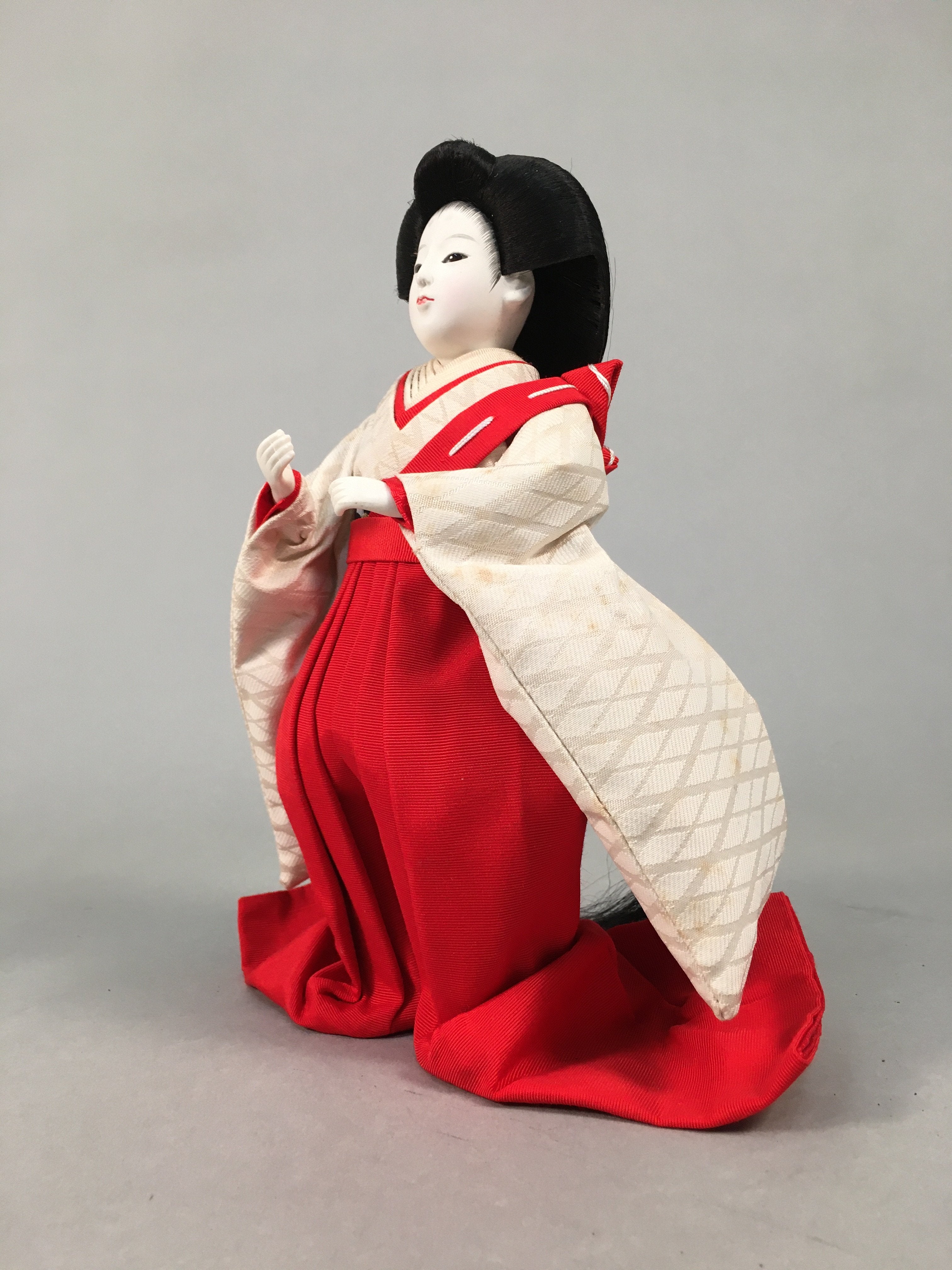 Japanese Hina Doll Court Lady Vtg Girls Day Decor Kimono Woman ID360