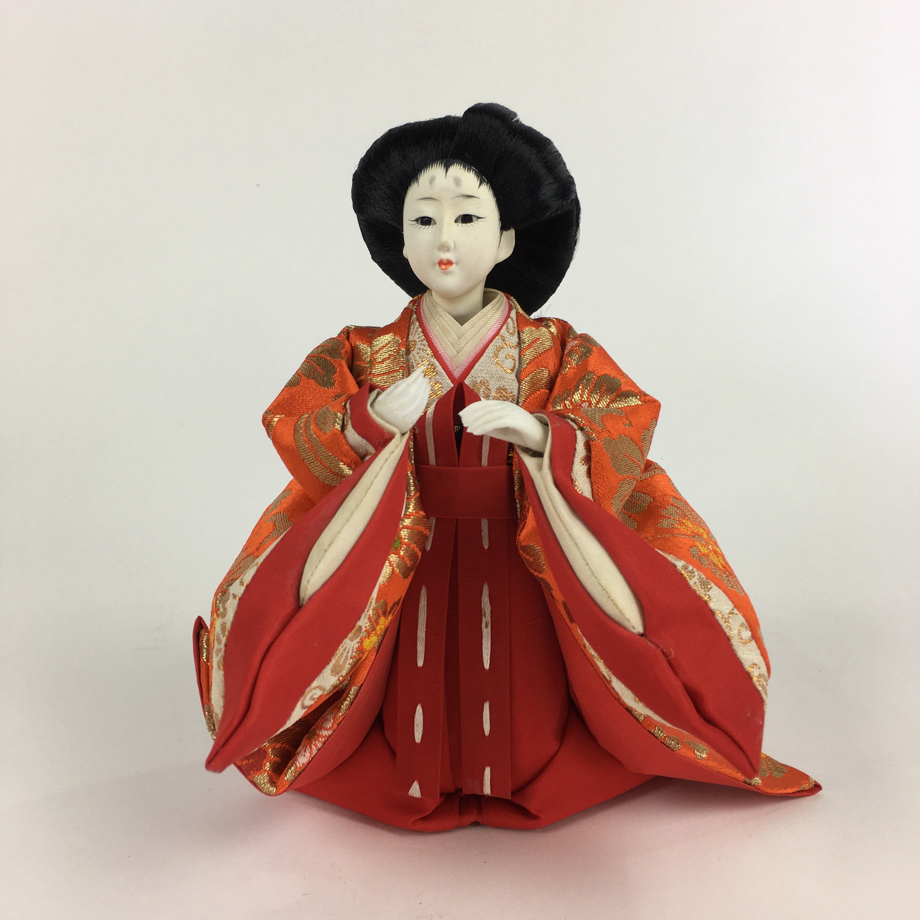 Japanese Hina Doll Court Lady Vtg Girls Day Decor Kimono Woman ID444